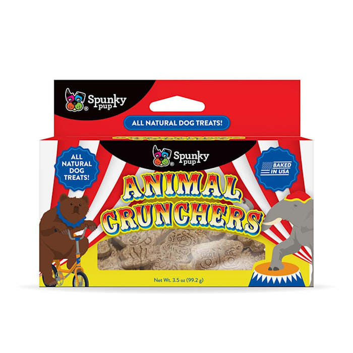 Spunky Pup Animal Crunchers Peanut Butter dog treats, small size. #Small