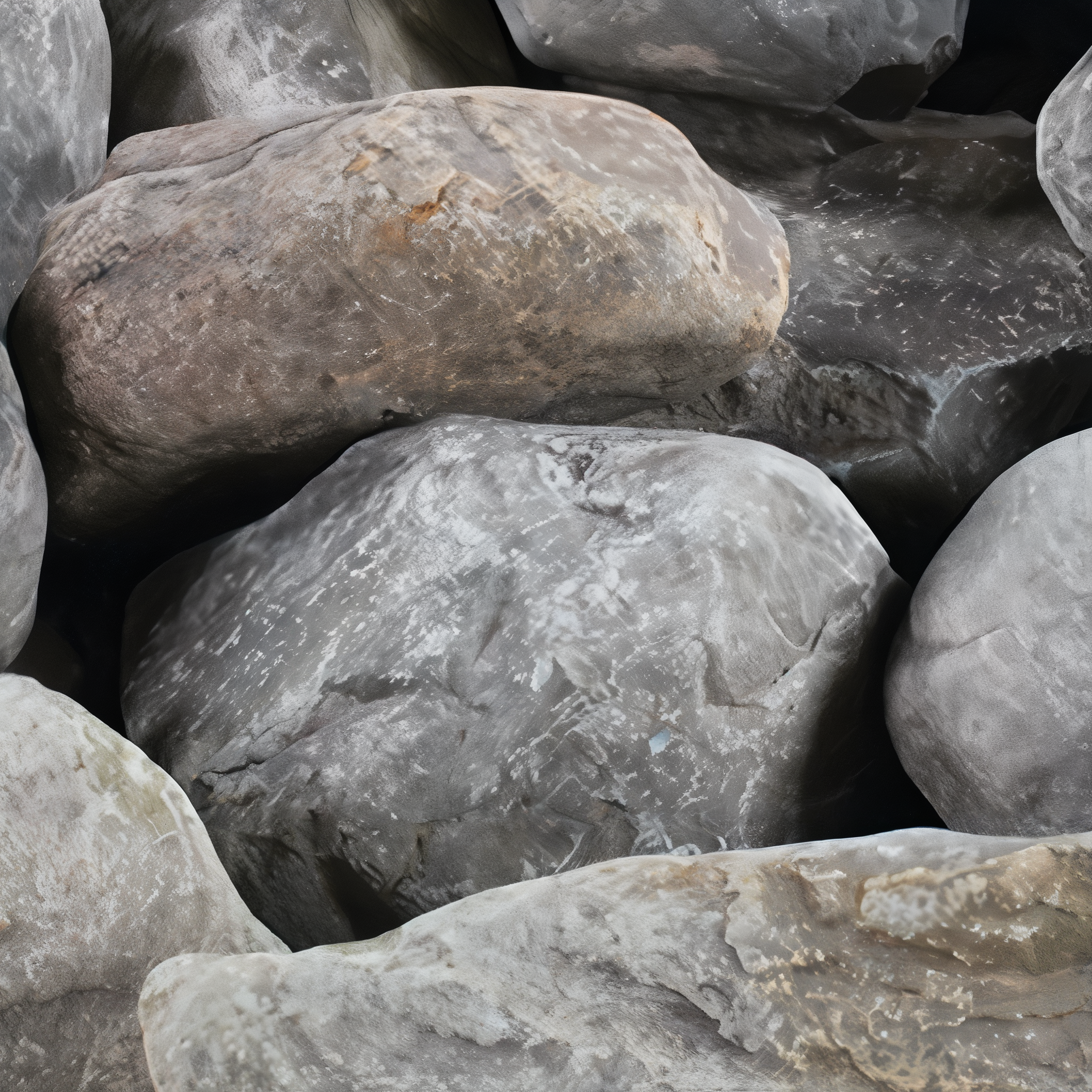 Round PA River Boulders