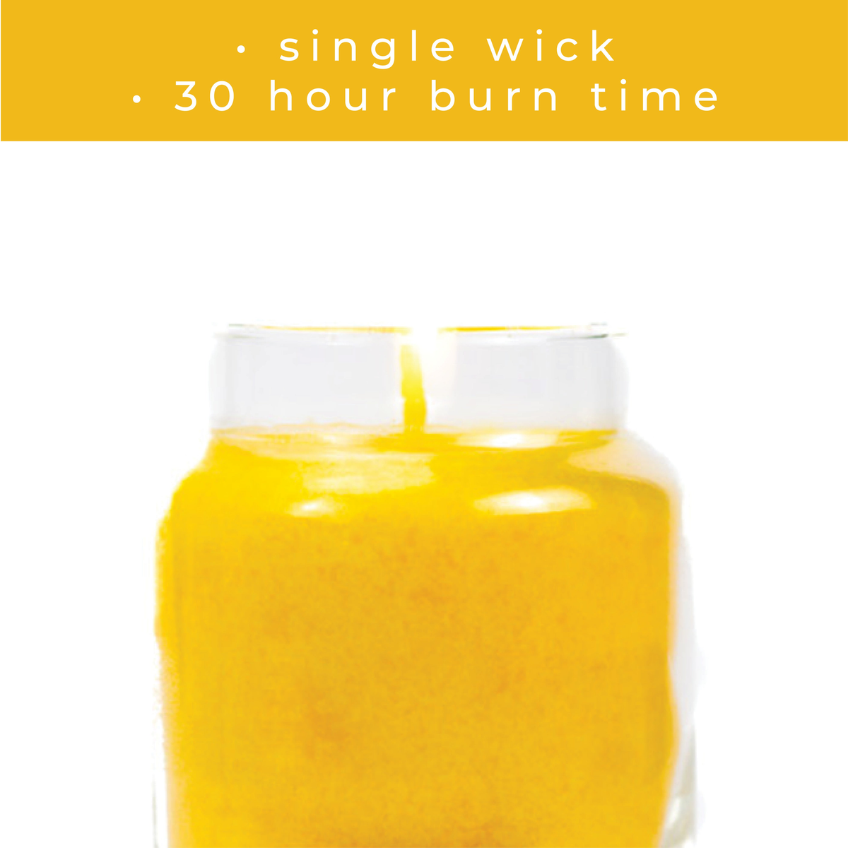 A Cheerful Giver Citrus Sunrise Keepers of the Light Jar Candle -- burn time infographic