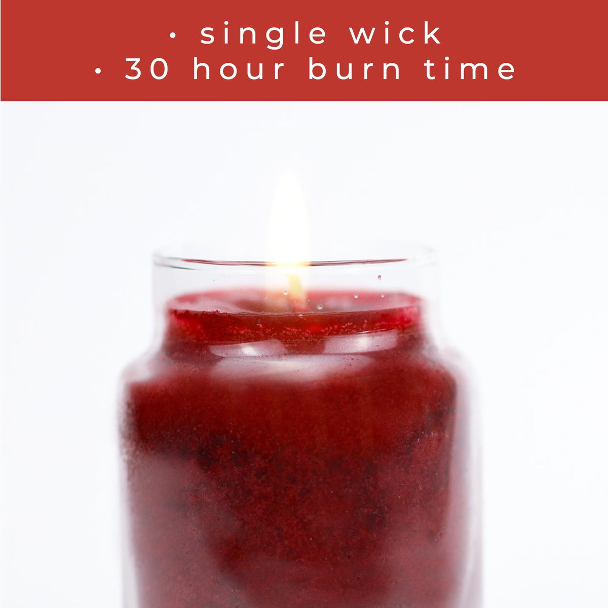A Cheerful Giver Juicy Apple 6 oz Baby Jar Candle -- burn time infographic
