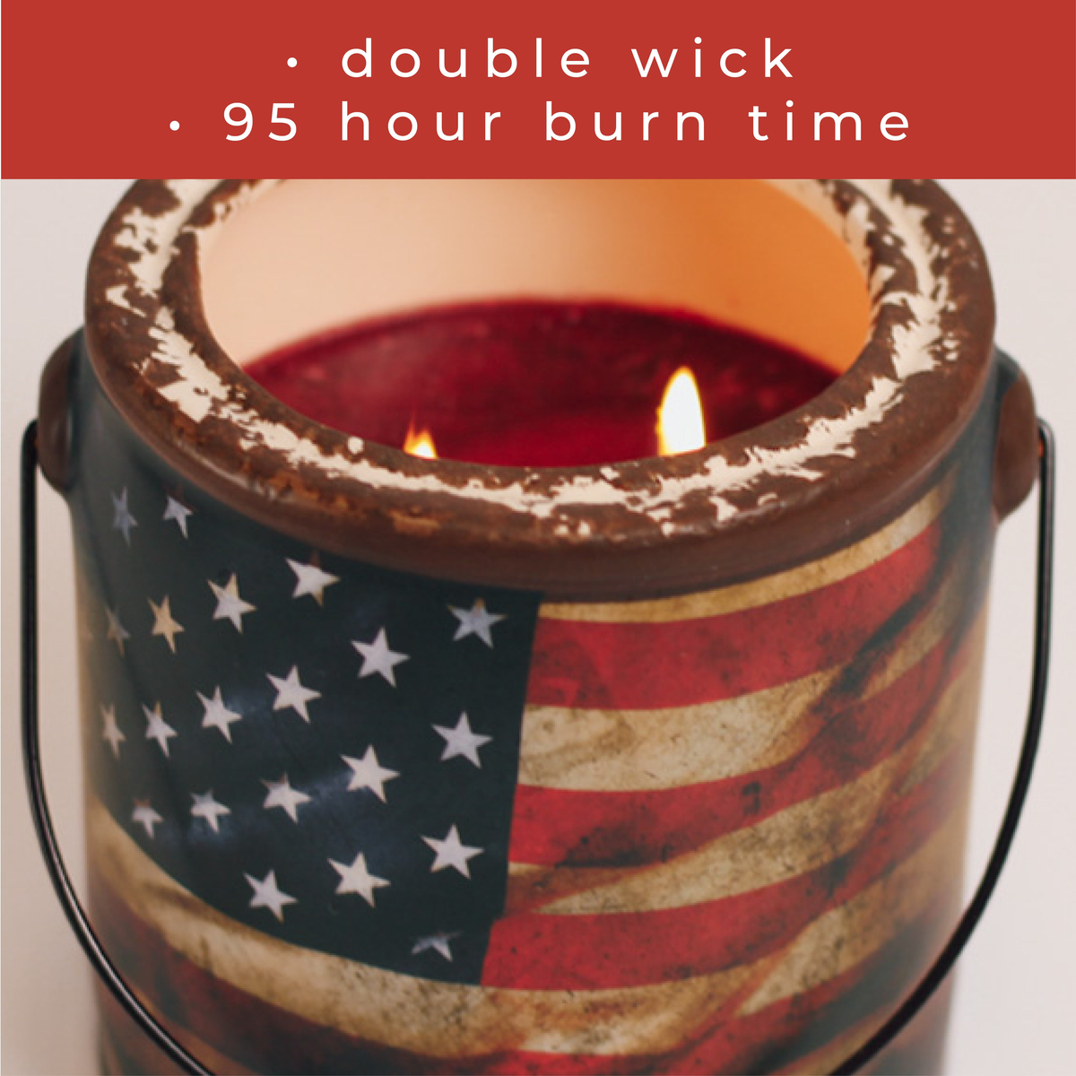 A Cheerful Giver Juicy Apple America Farm Fresh Candle -- burn time infographic