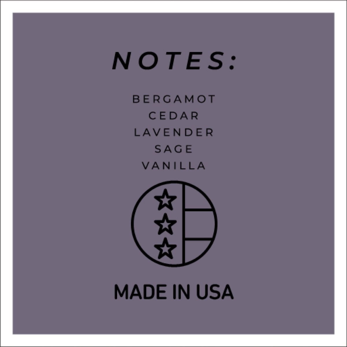 A Cheerful Giver Lavender Vanilla Farm Fresh Candle -- fragrance notes tile