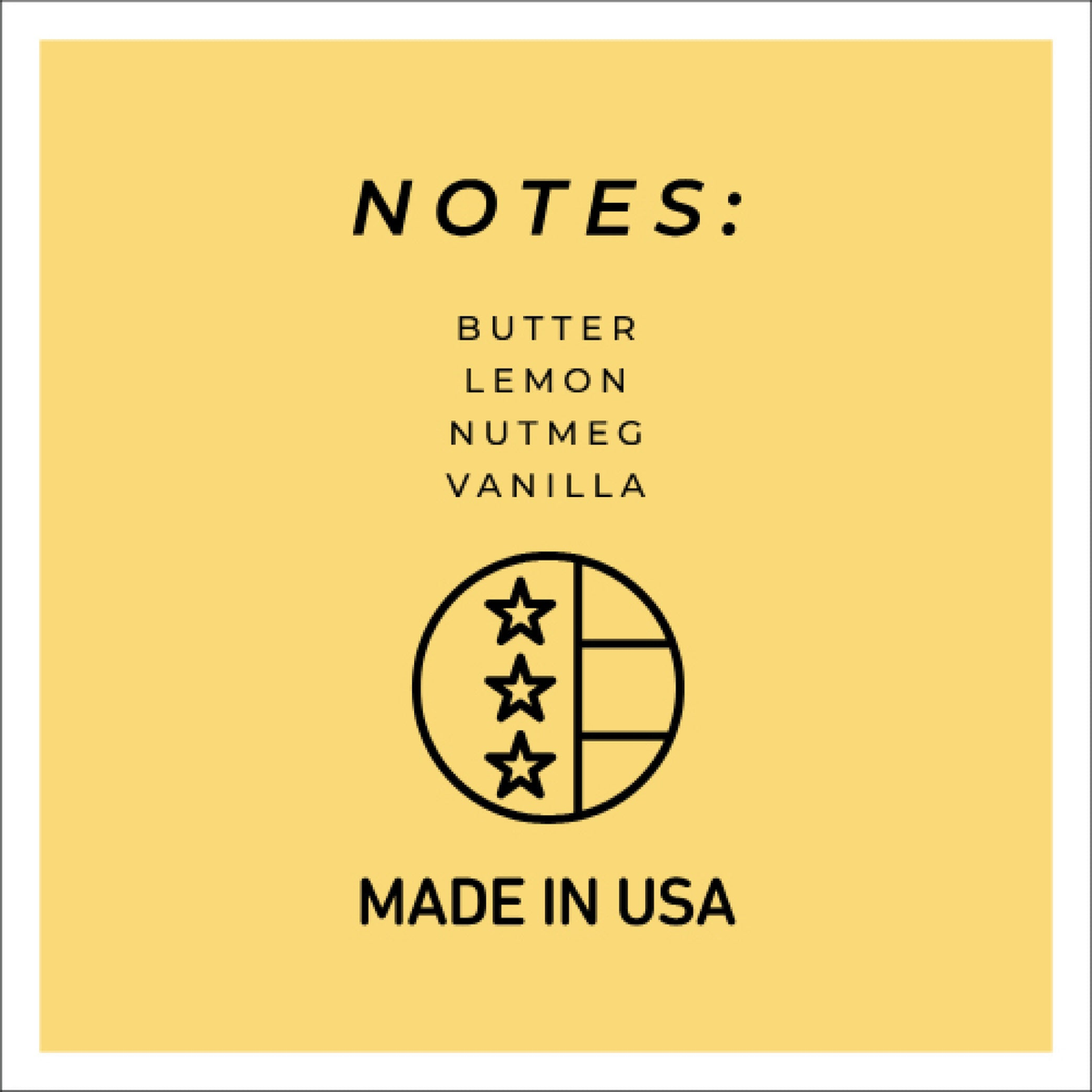 A Cheerful Giver Lemon Butter Pound Cake Keepers of the Light Jar Candle -- fragrance notes tile