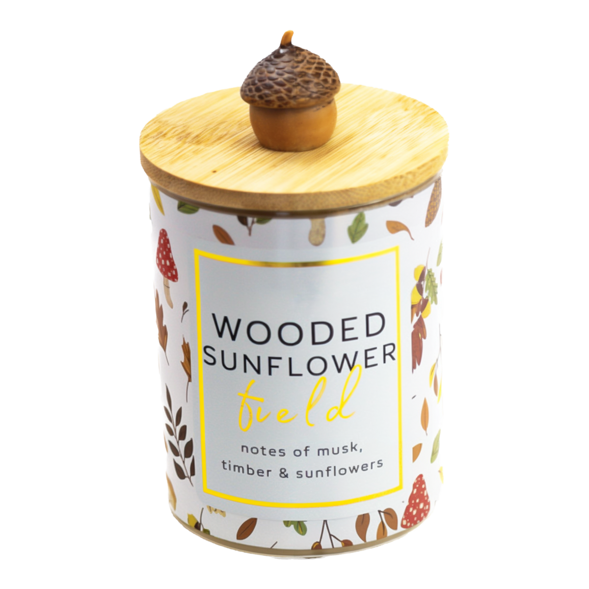A Cheerful Giver Wooded Sunflower Field Seasonal Candle -- product image