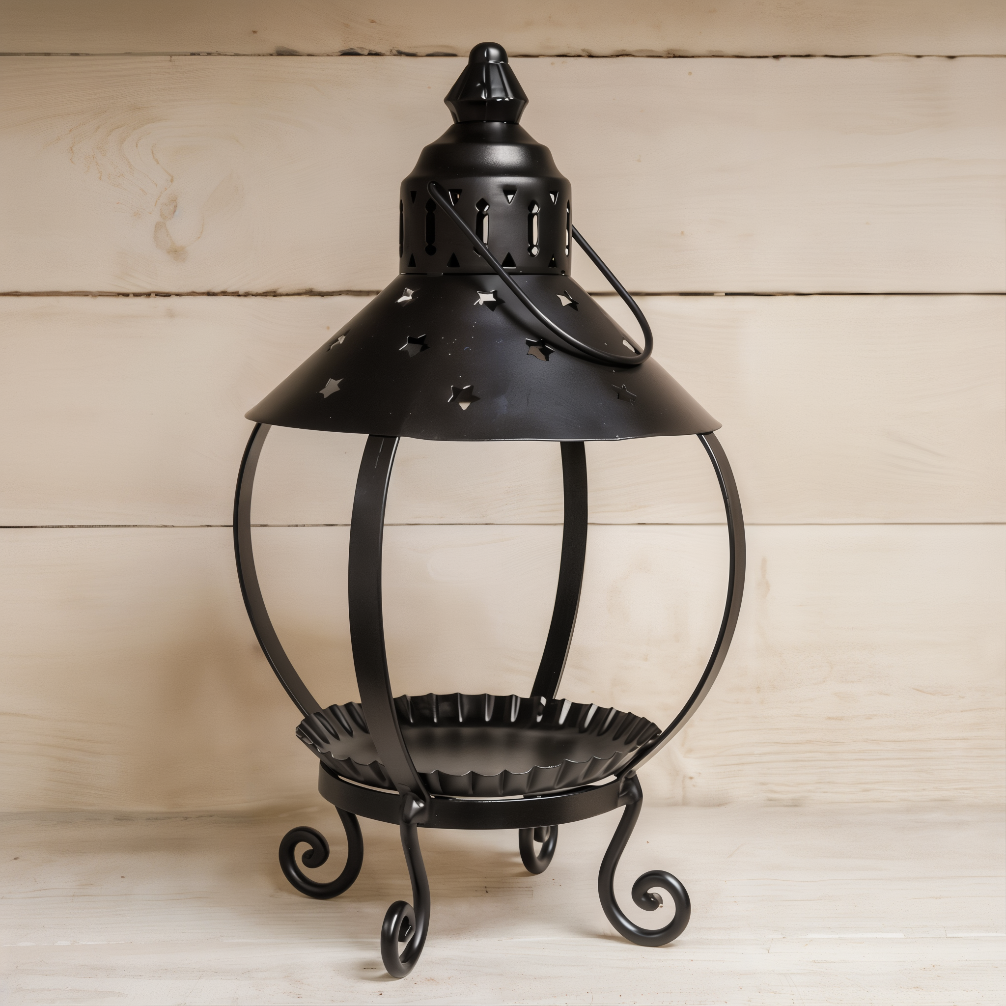 Black Star Candle Lantern