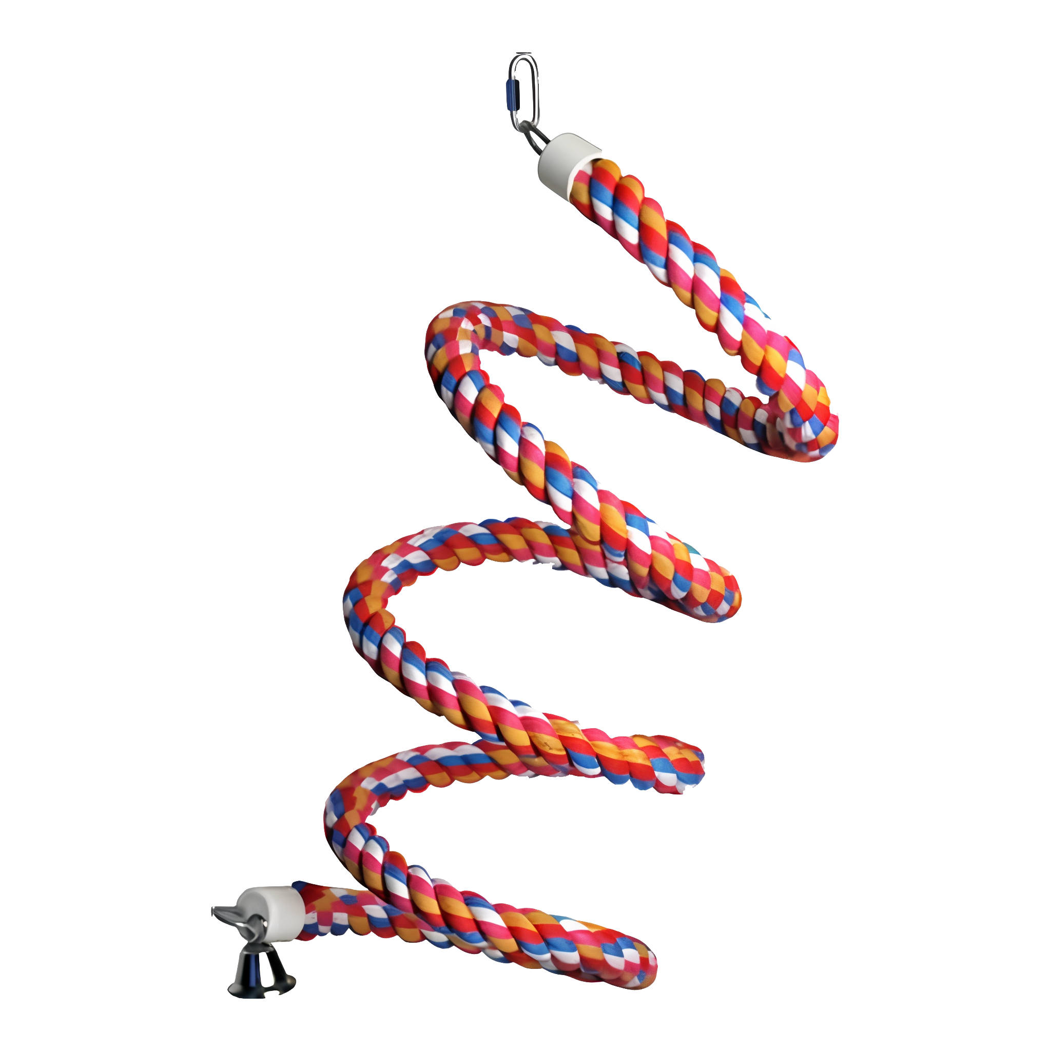 Happy Beaks Cotton Rope Boing With Bell Bird Toy