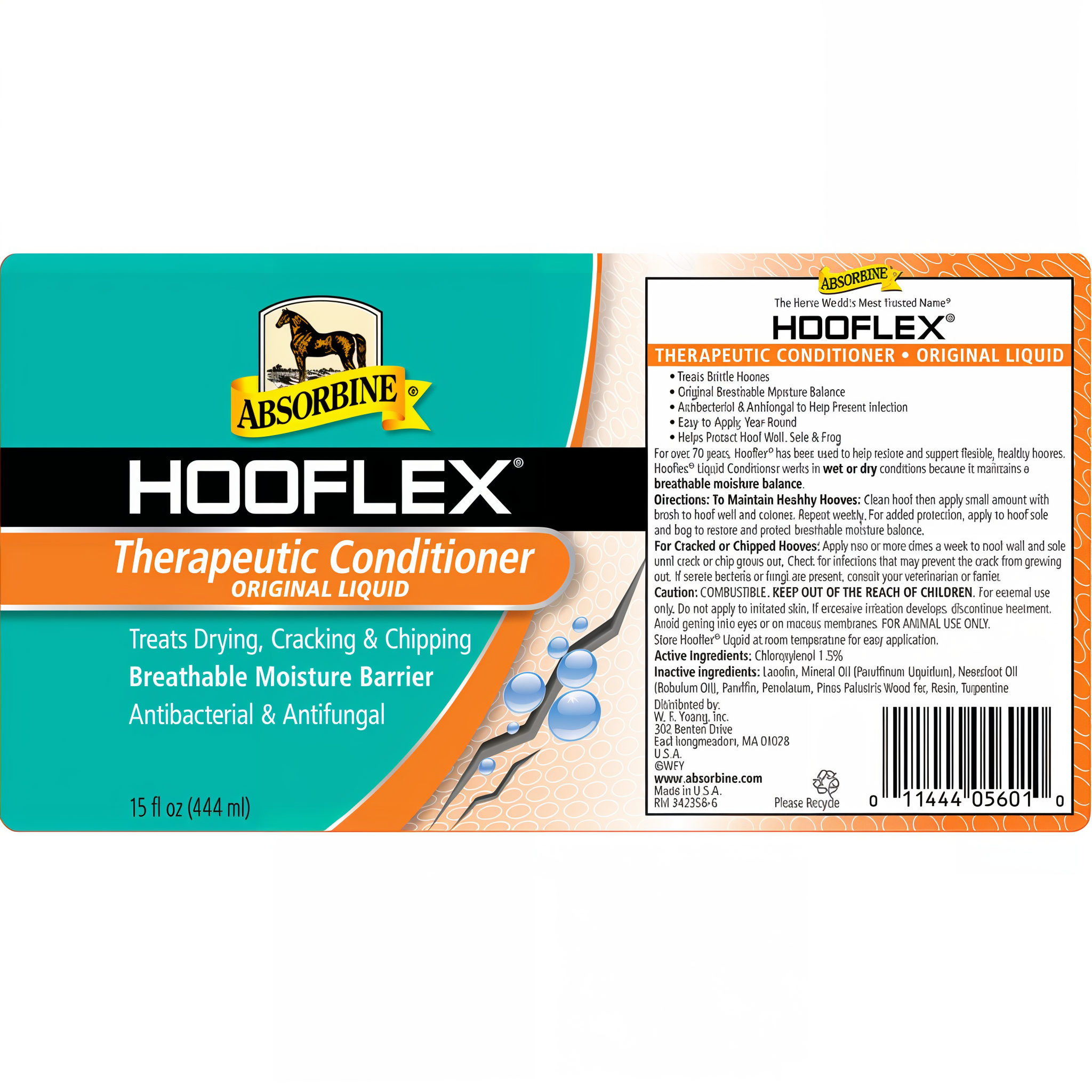 Absorbine Hooflex therapeutic conditioner liquid, label