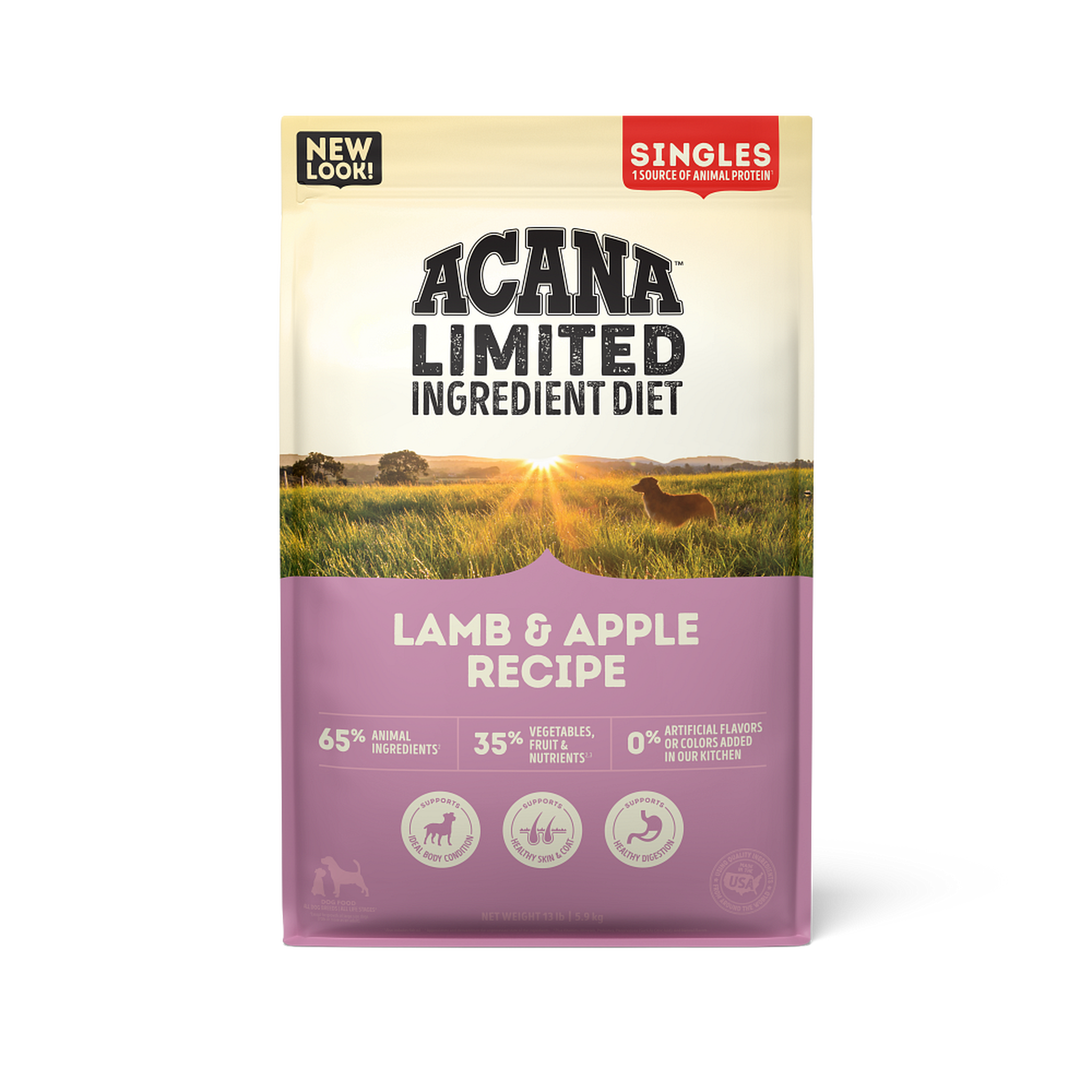 ACANA Singles Limited Ingredient Diet Lamb & Apple Recipe dry dog food front of bag