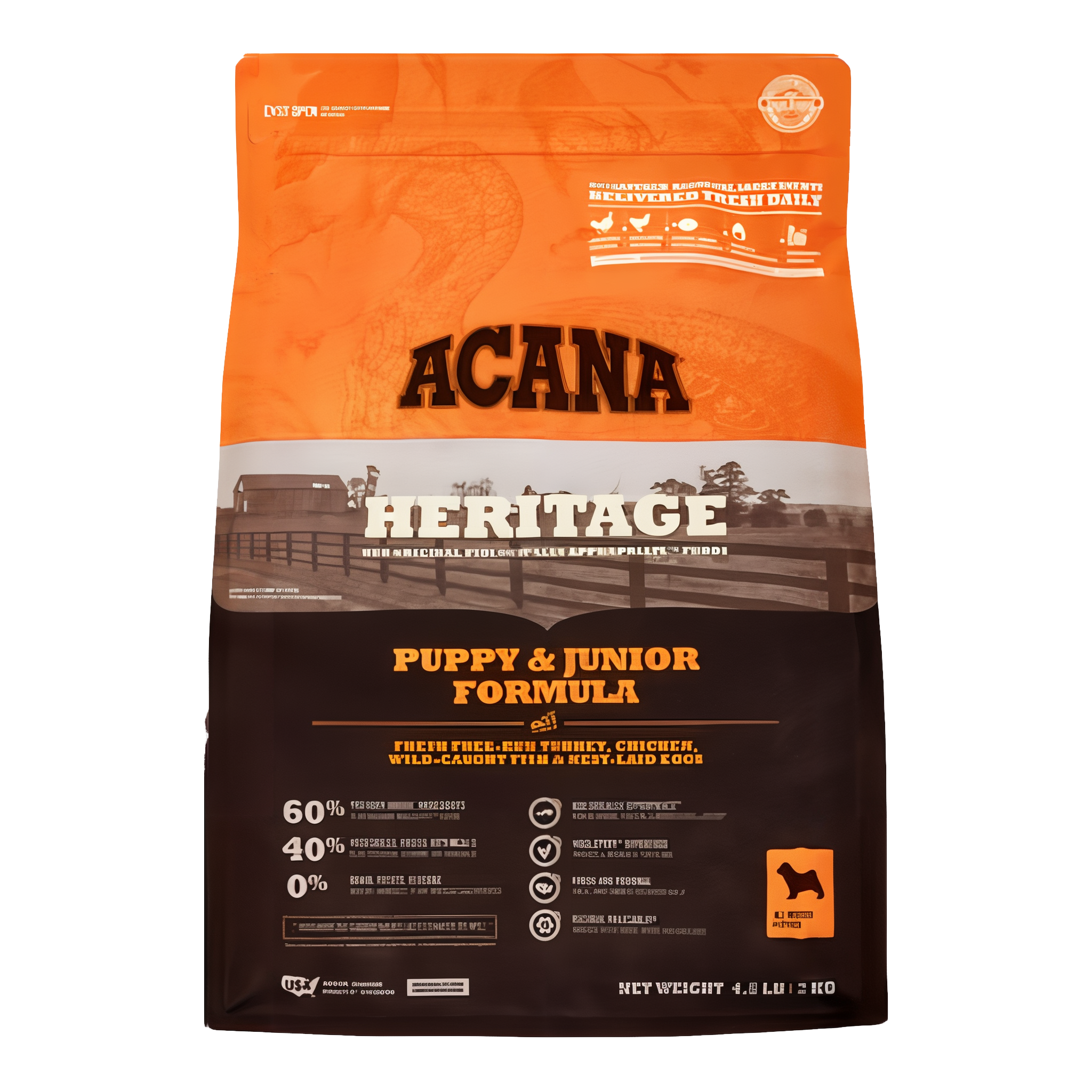 Acana Heritage Grain-Free Puppy and Junior Dog Food, 4.5 lb bag #4.5 lb
