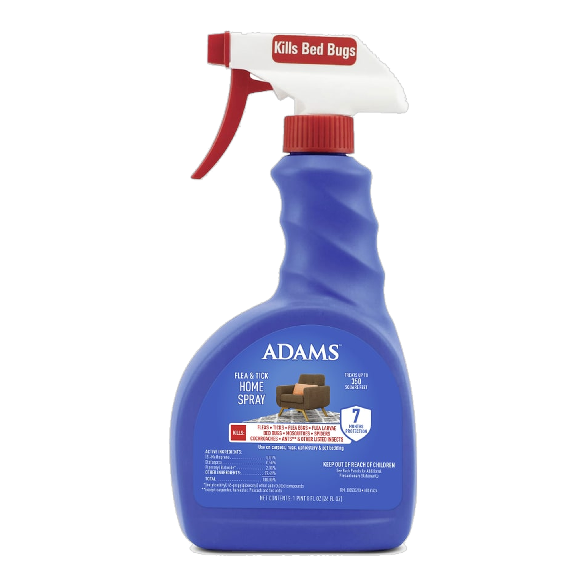 Adams Flea and Tick Home Spray 24 oz trigger bottle front label
