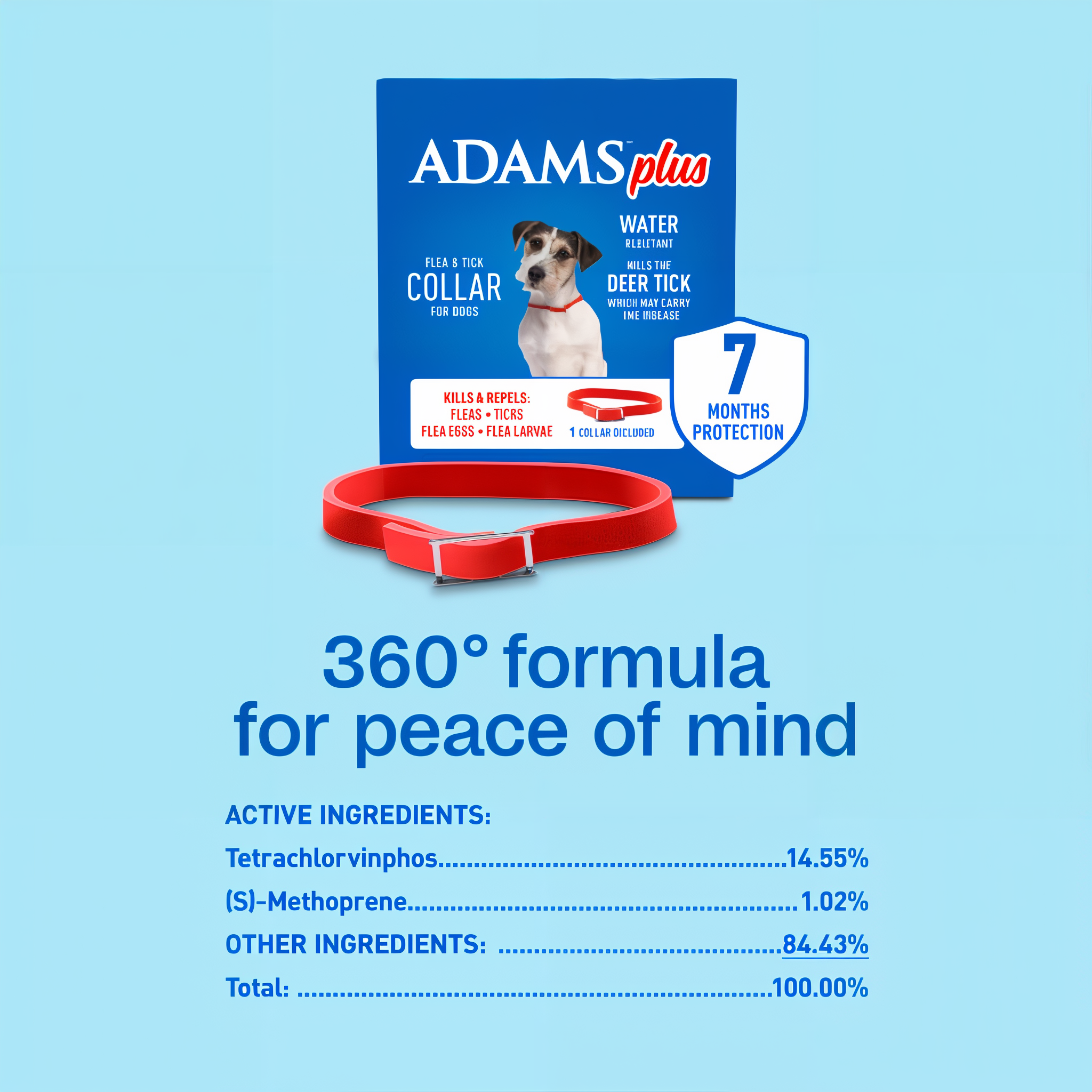 360 formula for peace of mind with active ingredients tetrachlorvinphos and S-methoprene