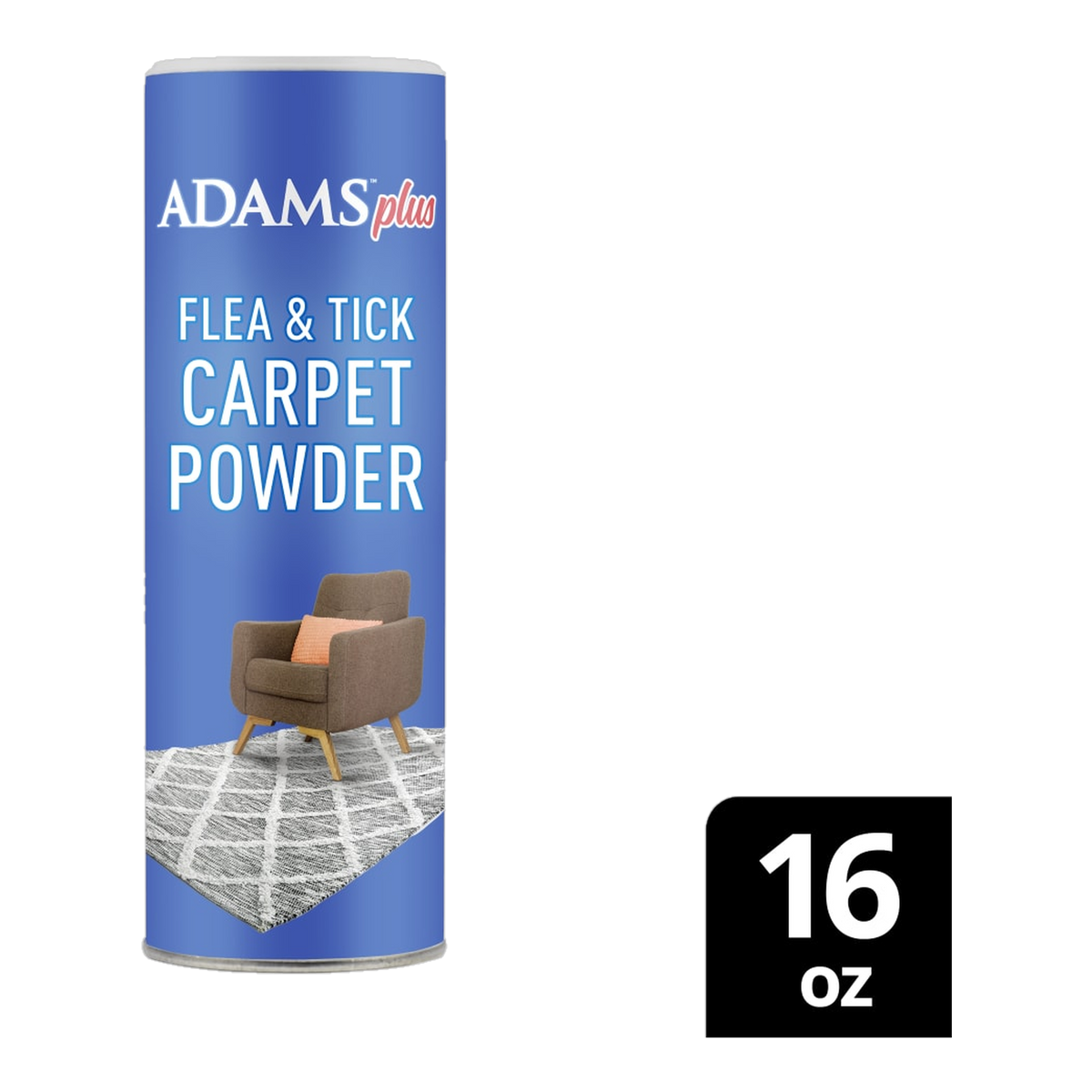 Adams Plus Flea and Tick Carpet Powder 16 oz canister