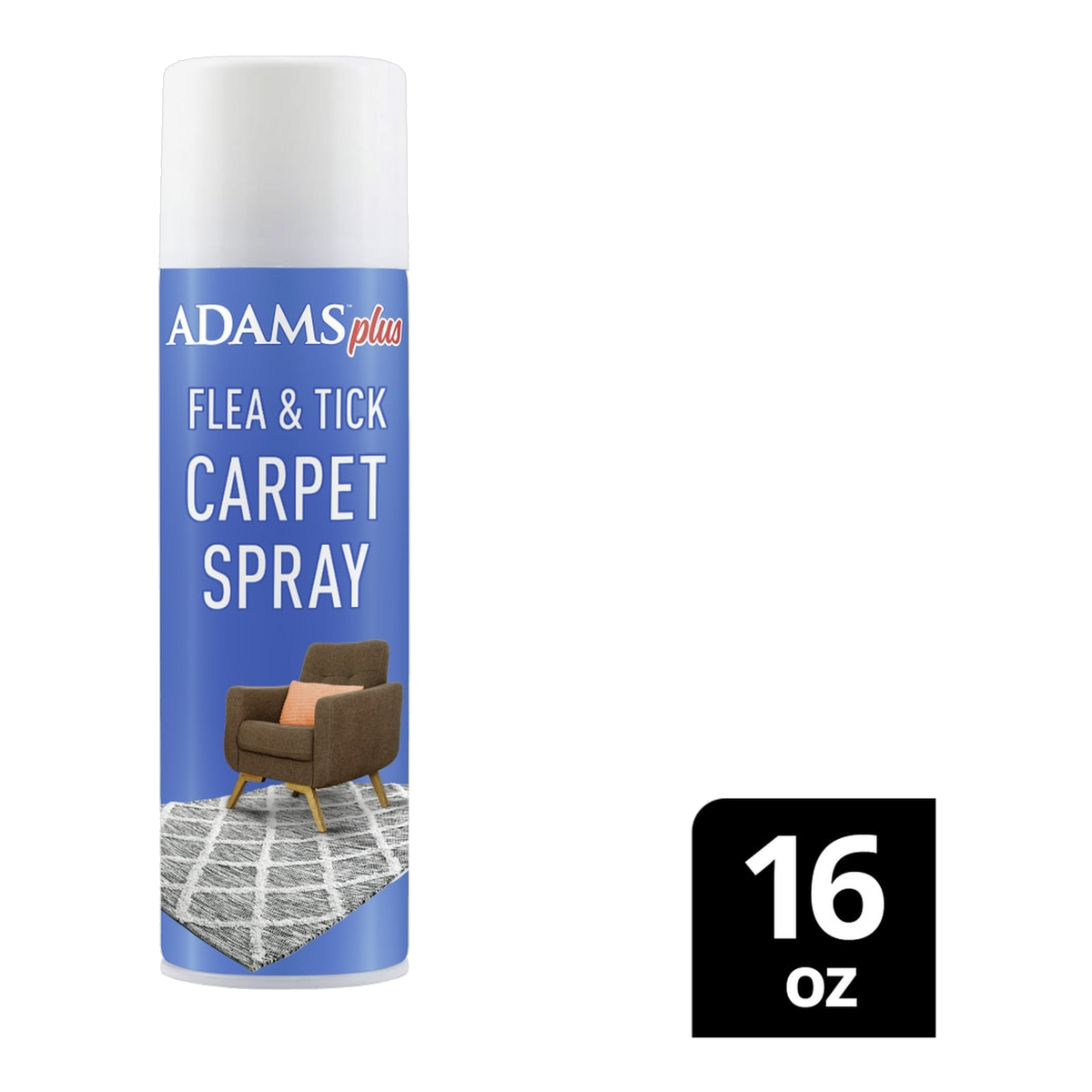 Adams Plus Flea & Tick Carpet Spray - 16 oz package showing size