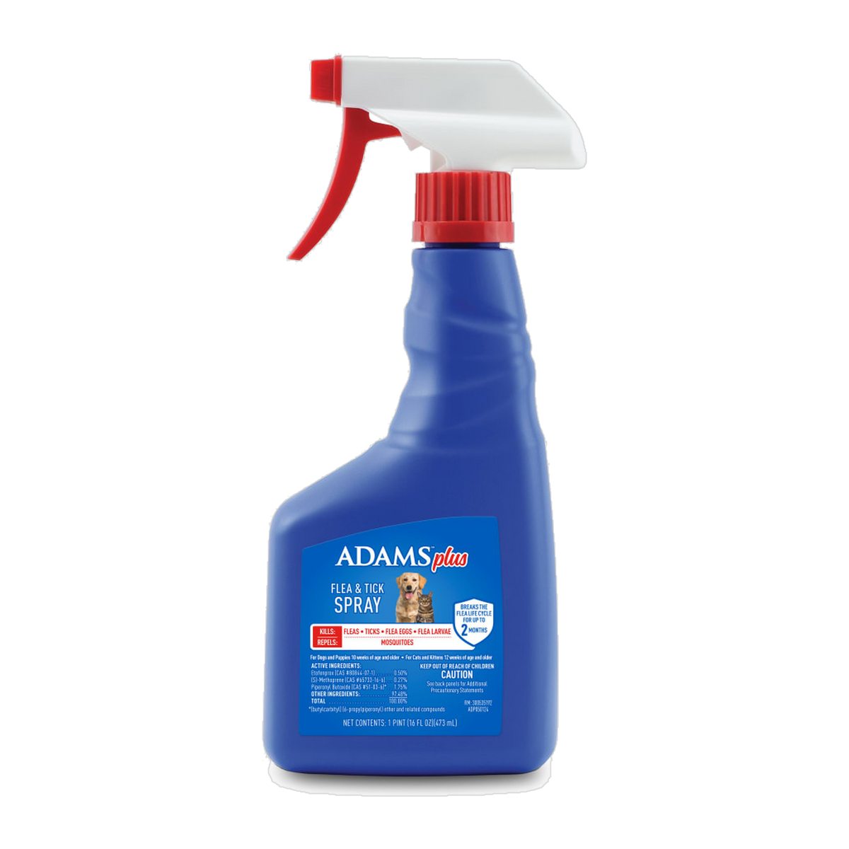 Adams Plus Flea & Tick Spray 1 pint trigger bottle front