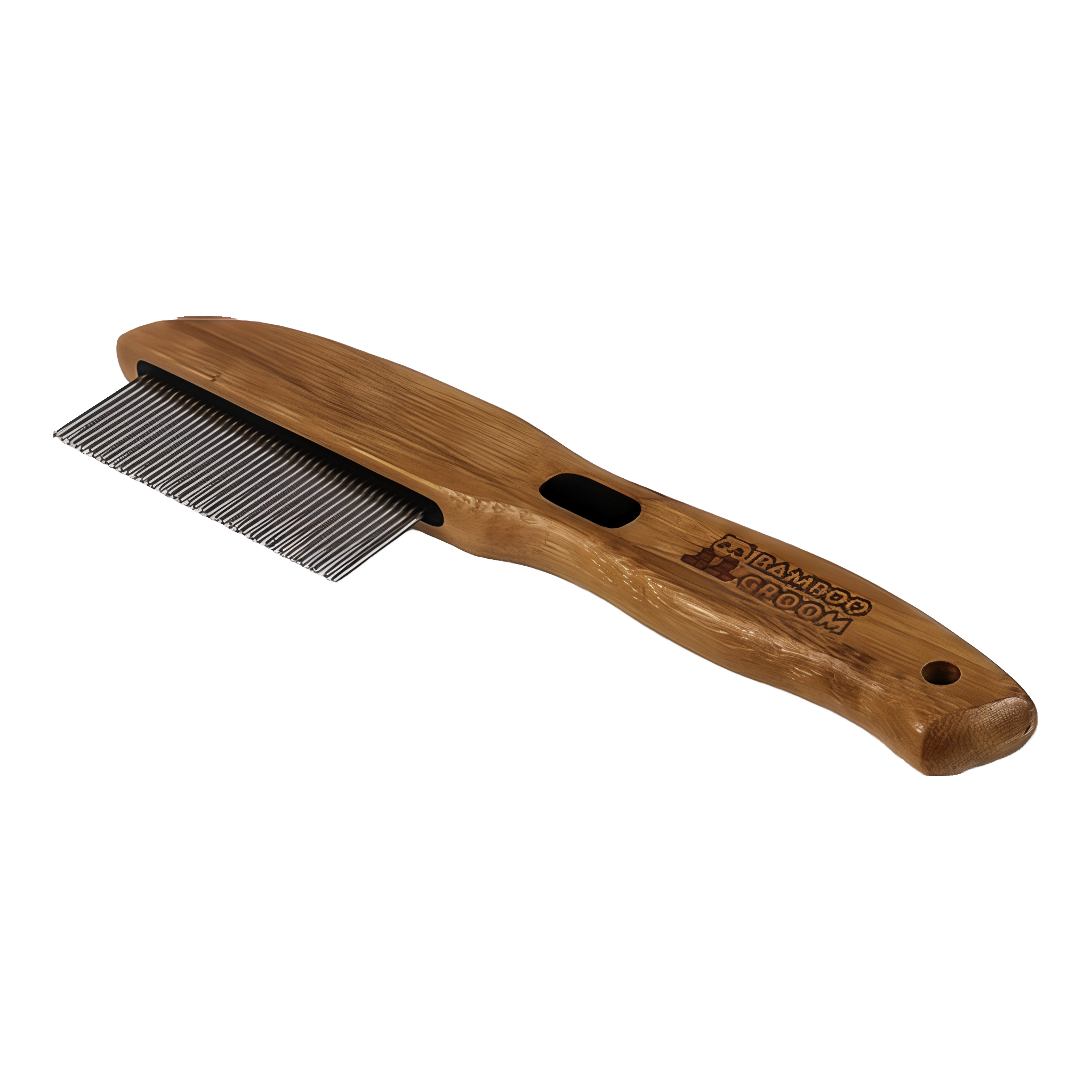 Alcott Bamboo Groom Rotating Pin Comb, large size for dogs