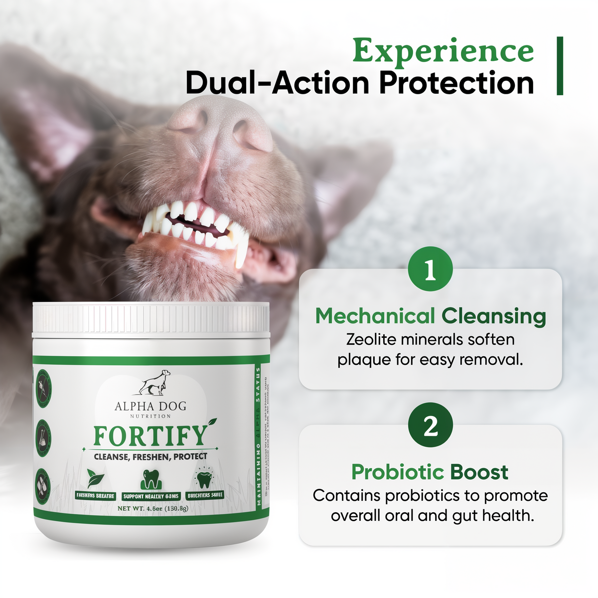 Alpha Dog Nutrition Fortify Dental Powder for Dogs 4.6 oz -- other