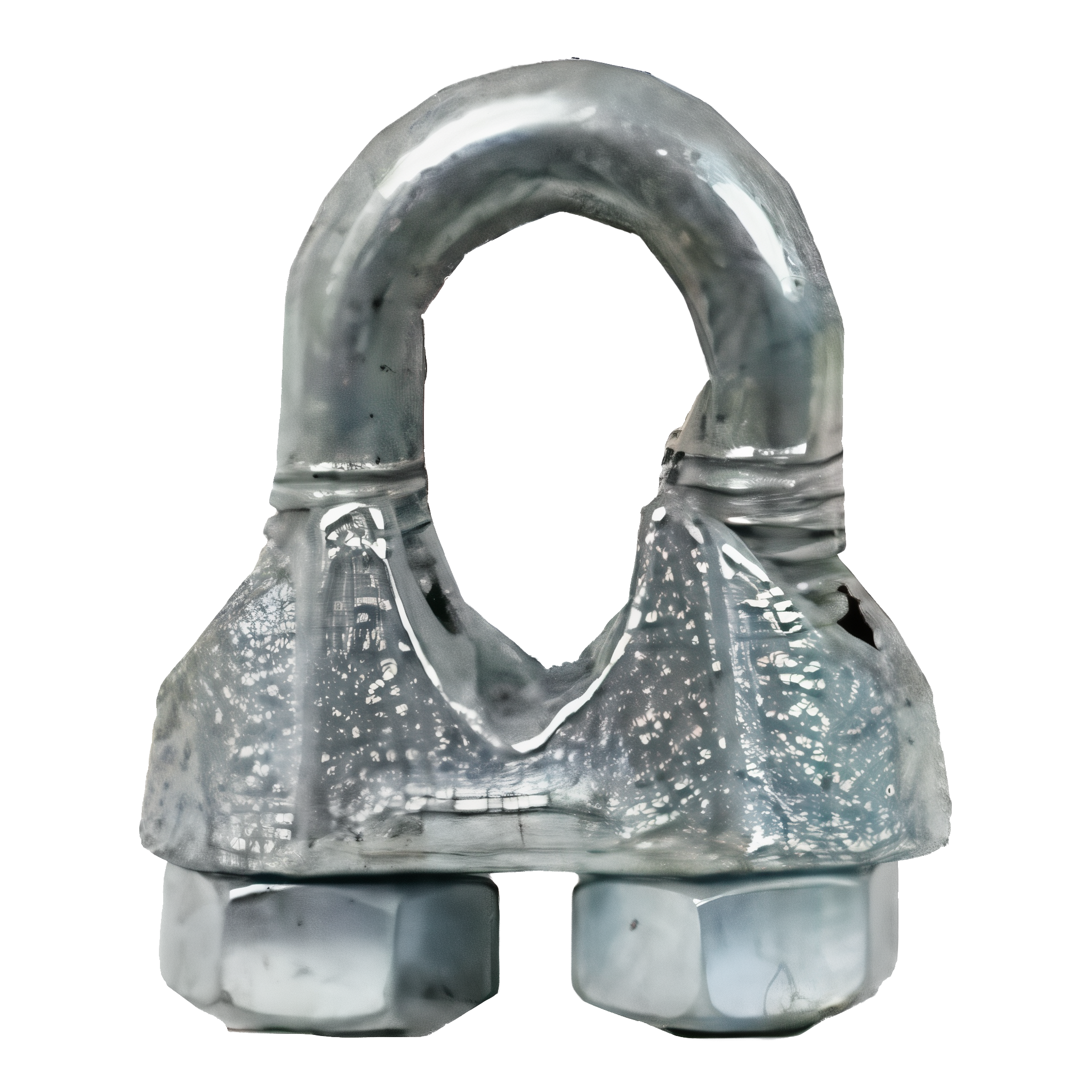 Campbell Electrogalvanized Malleable Iron Wire Rope Clip, 5/16 inch size.