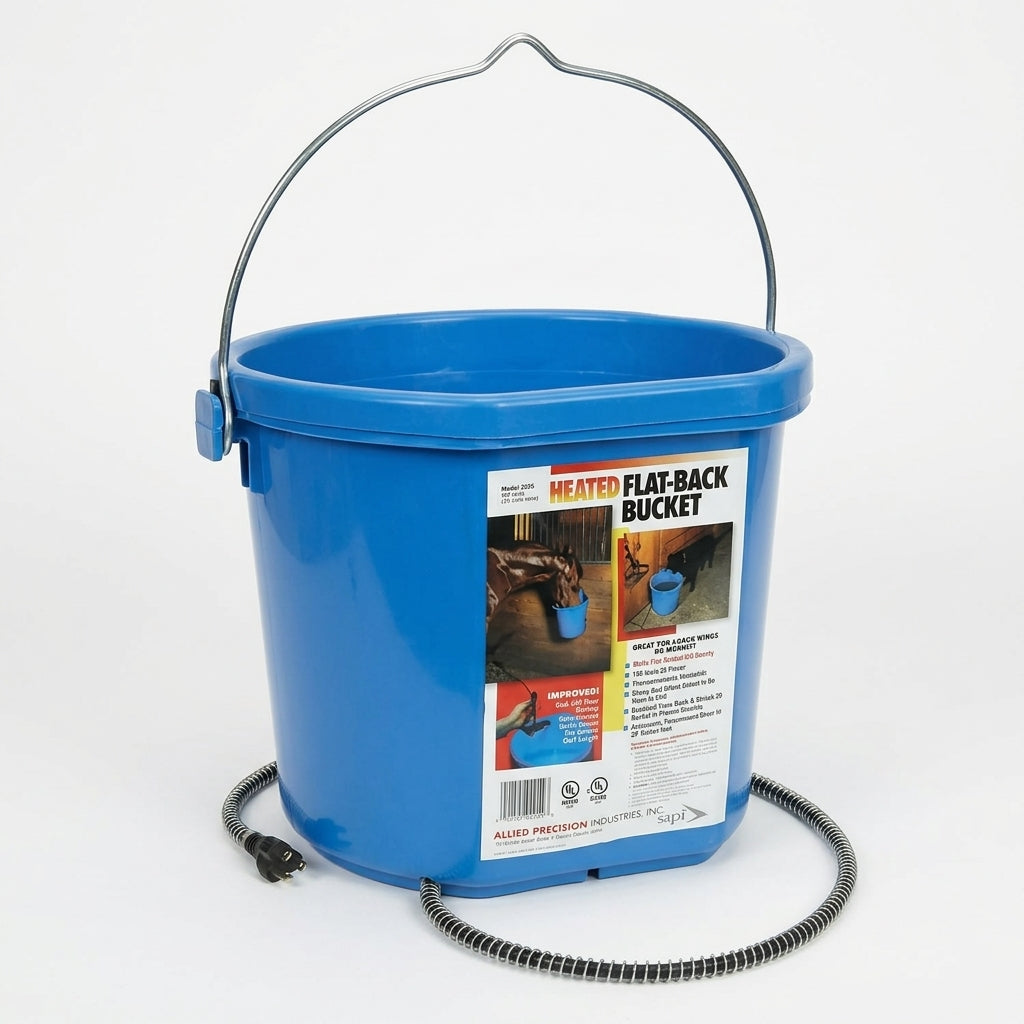 API 20 Qt Plastic Thermostatically Controlled Round Flat Back Heated Bucket