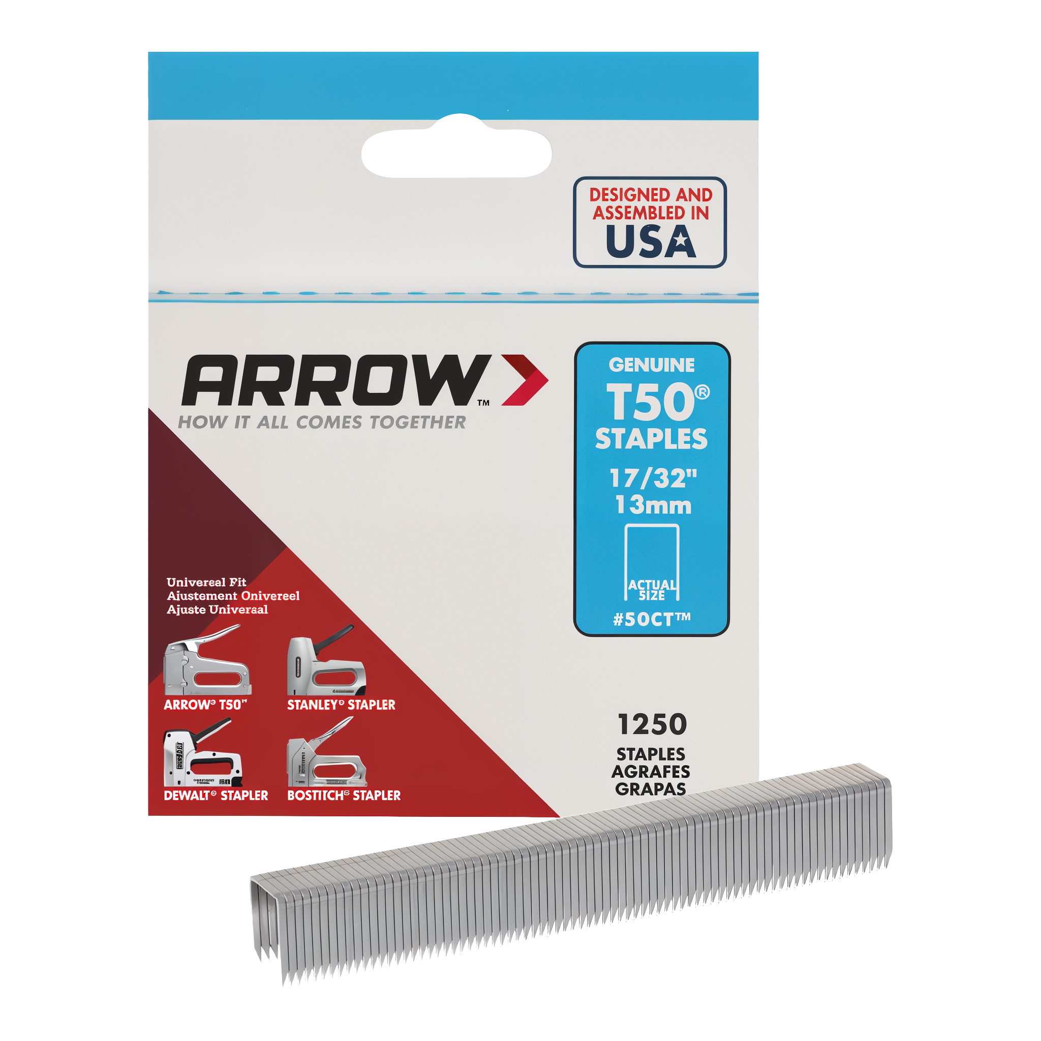 Arrow T50 Heavy Duty 17/32 inch ceiling tile staples for suspended-ceiling installation and harder wood