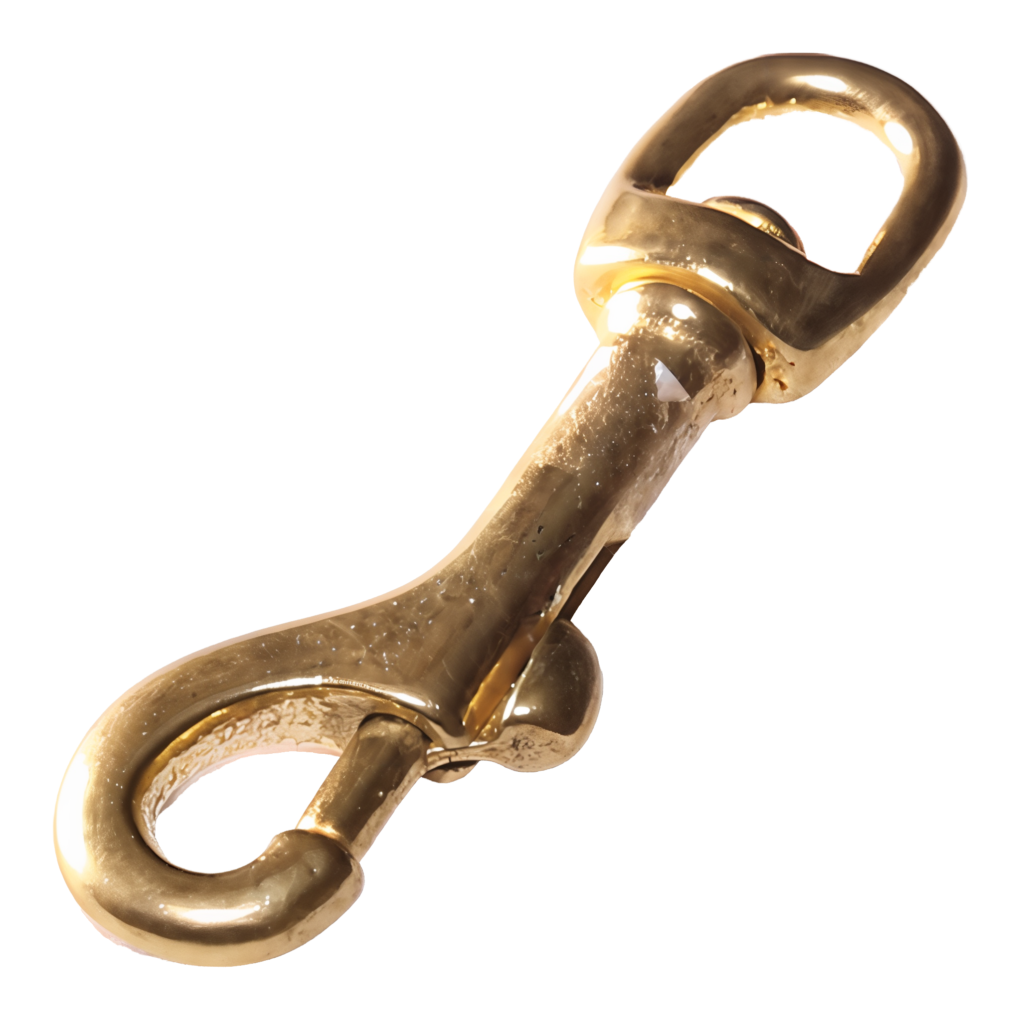 Baron swivel-eye leash snap in polished bronze gold finish