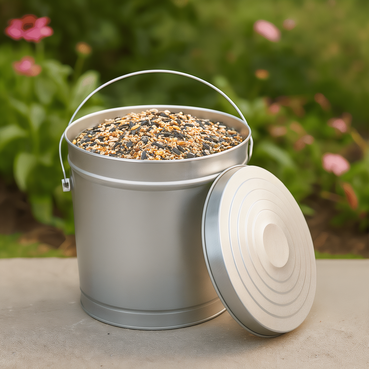 Behrens 10 Gallon Galvanized Steel Can with Locking Lid -- lifestyle