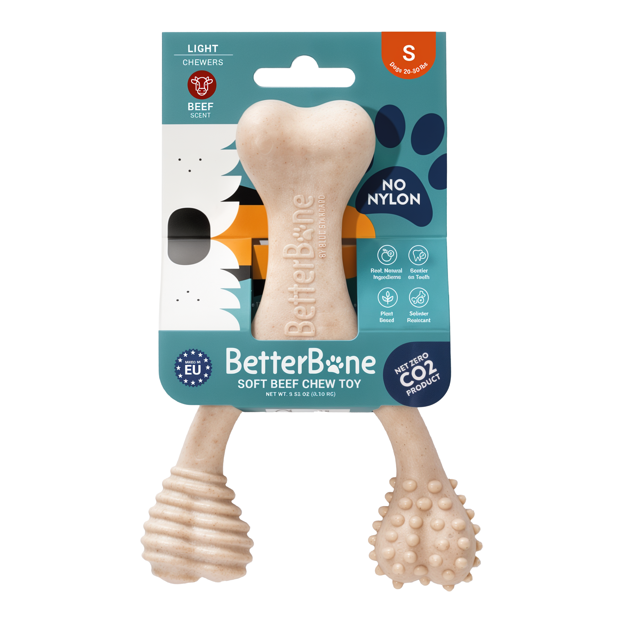 BetterBone Small light density beef flavor plant-based chew toy