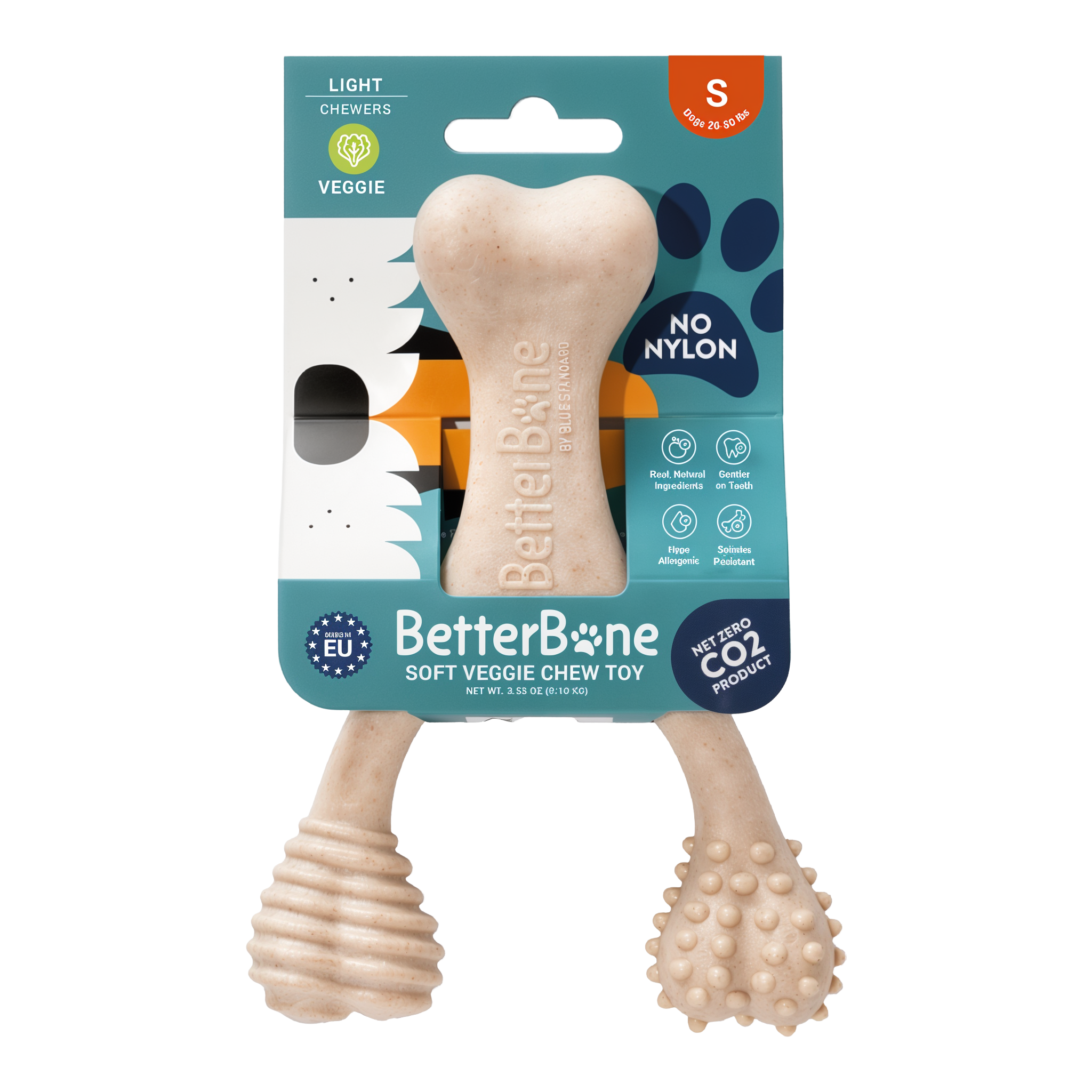 BetterBone Small light density veggie flavor plant-based chew toy