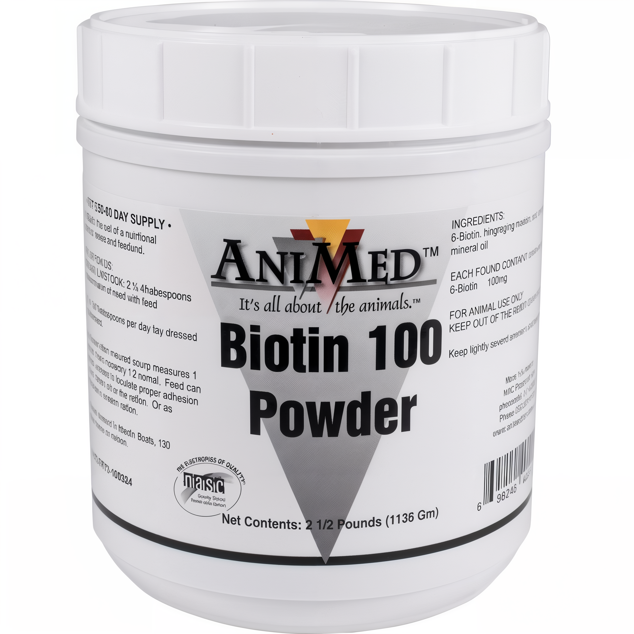 Biotin 100 Powder Nutritional Supplement for Horses and Livestock