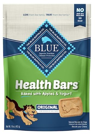 Blue Buffalo Health Bars Natural Crunchy Dog Treats Biscuits with Apple & Yogurt Flavor