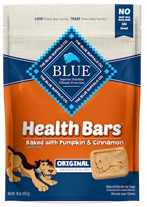 Blue Buffalo Health Bars Pumpkin and Cinnamon Flavor Natural Crunchy Dog Treat Biscuits