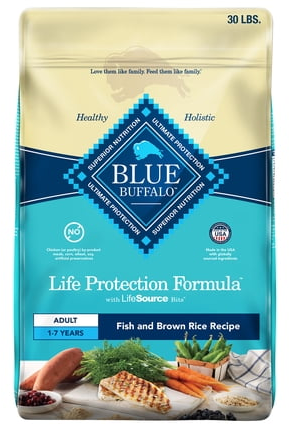 Blue Buffalo Life Protection Formula Natural Adult Dry Dog Food with Fish and Brown Rice
