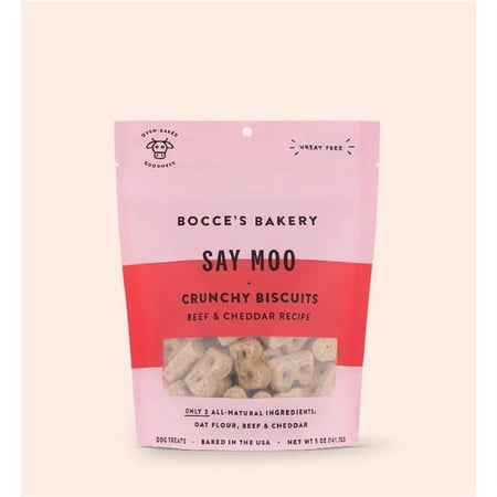 Bocce's Bakery Say Moo Beef and Cheddar Cheese Biscuits Dog Treats