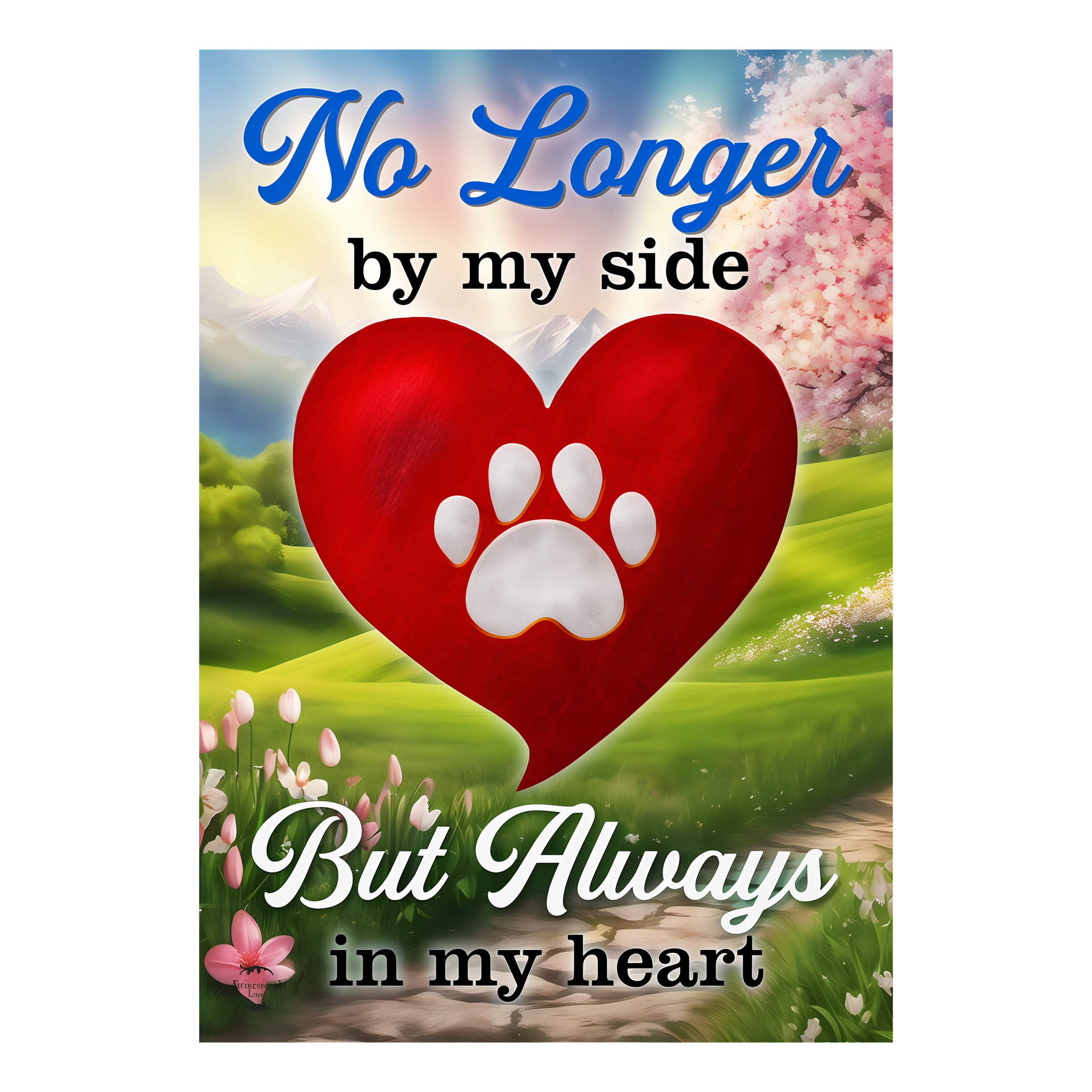 Briarwood Lane Always in My Heart Pet Bereavement Garden Flag -- detail view