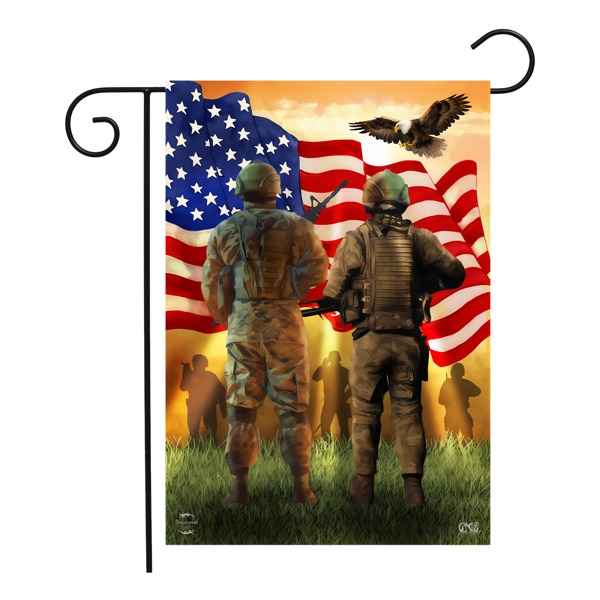 Briarwood Lane American Soldiers Garden Flag -- 18" x 12