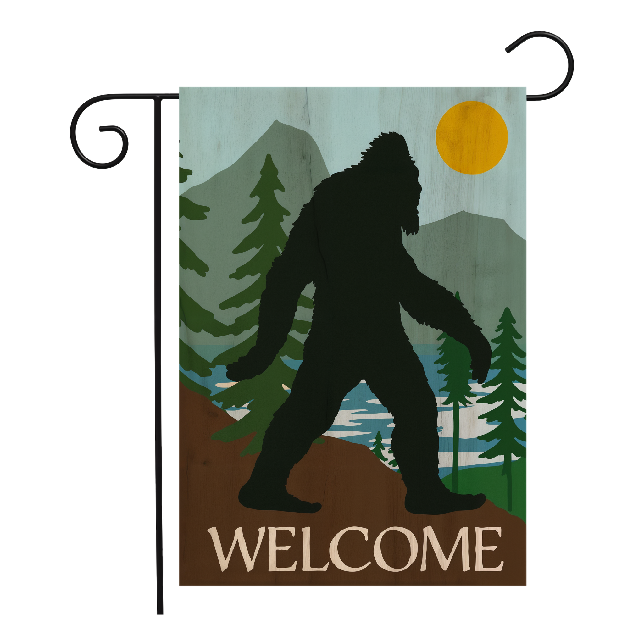 Briarwood Lane Bigfoot Welcome Garden Flag -- 18" x 12