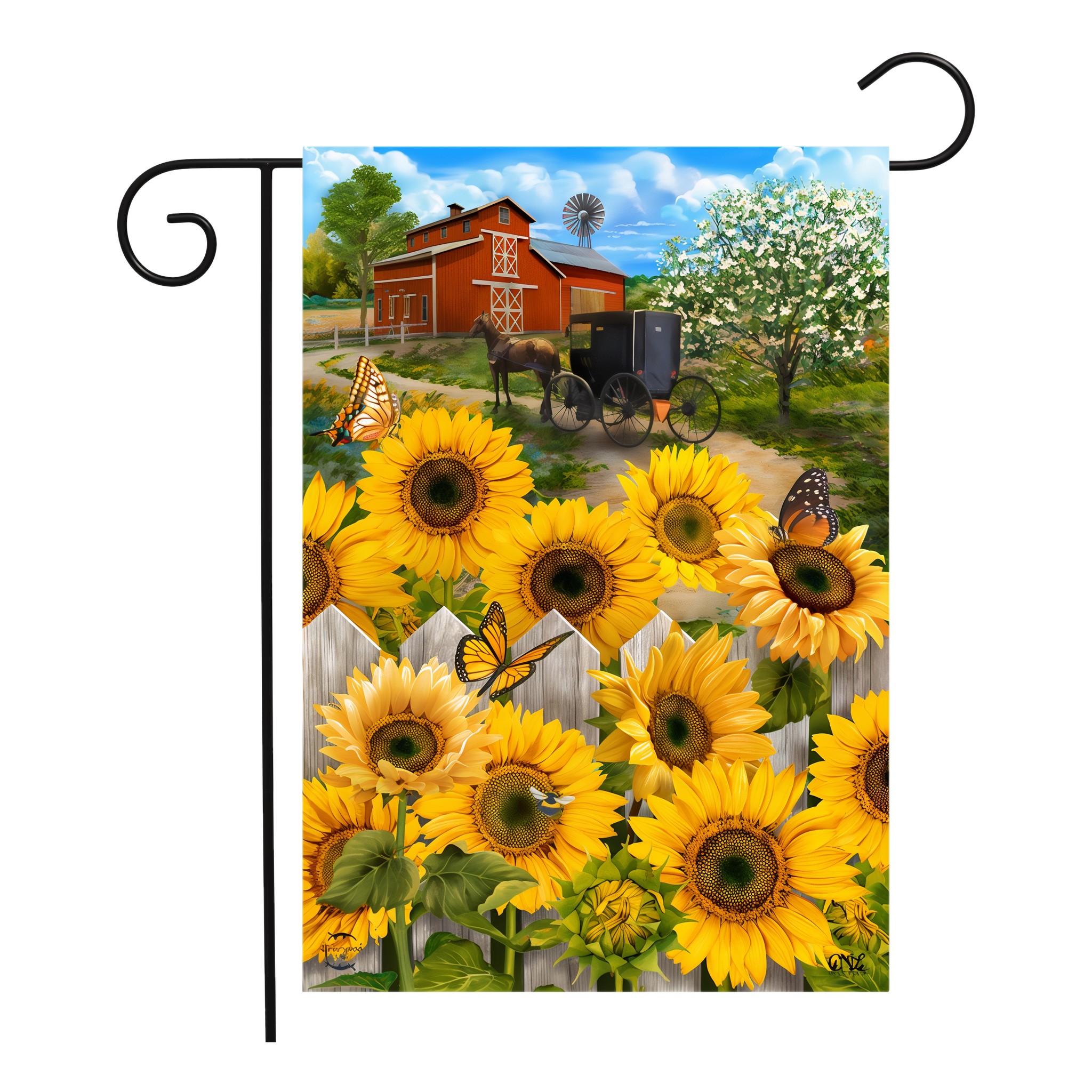 Briarwood Lane Country Sunflowers Summer Garden Flag -- 12