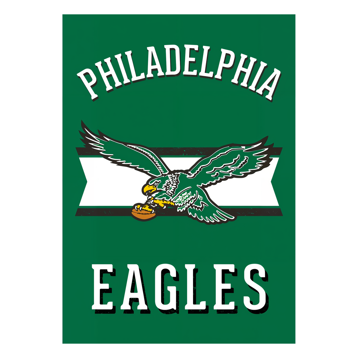 Briarwood Lane Retro Philadelphia Eagles Licensed NFL Garden Flag -- artwork detail view