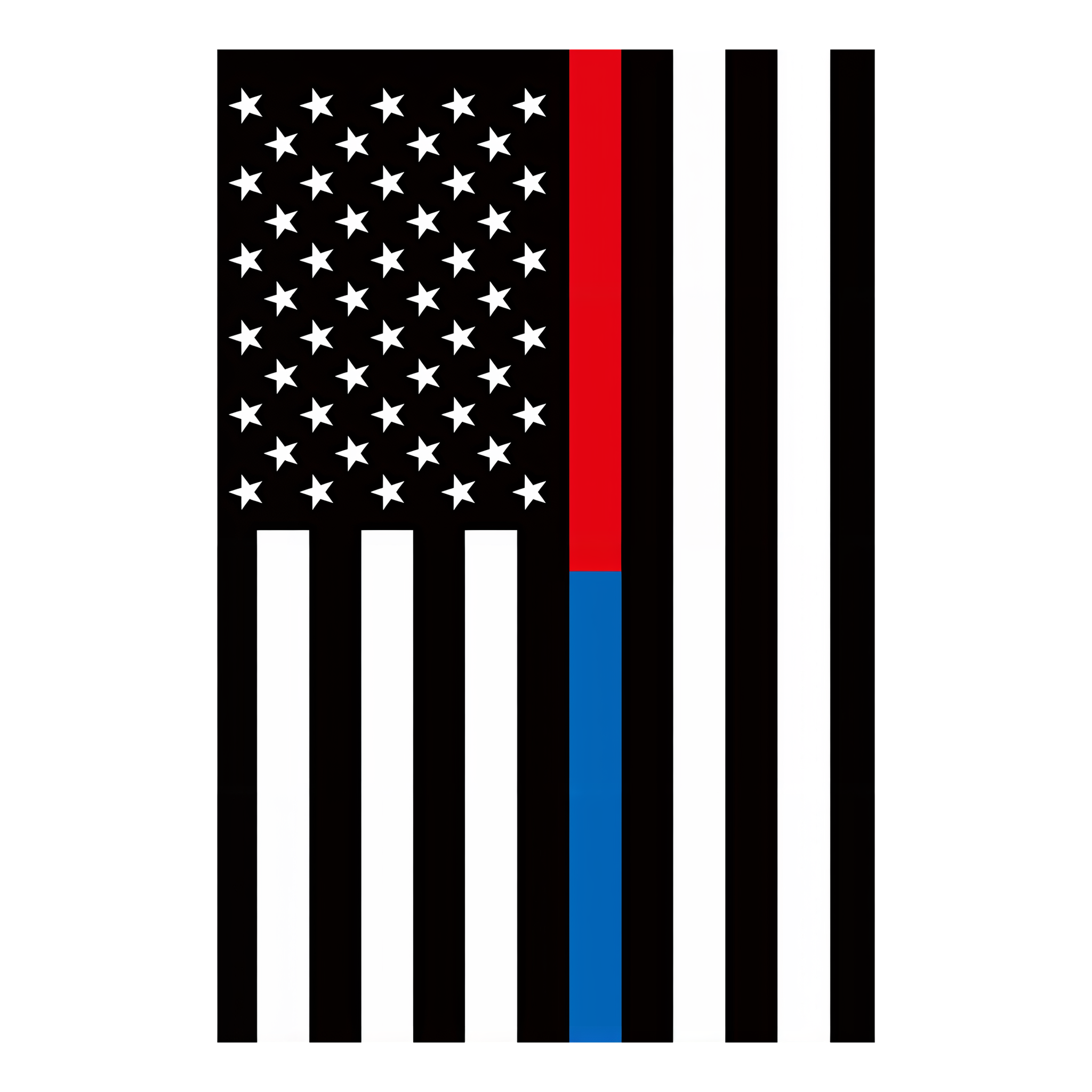 Briarwood Lane Thin Blue & Red Line Garden Flag -- detail view