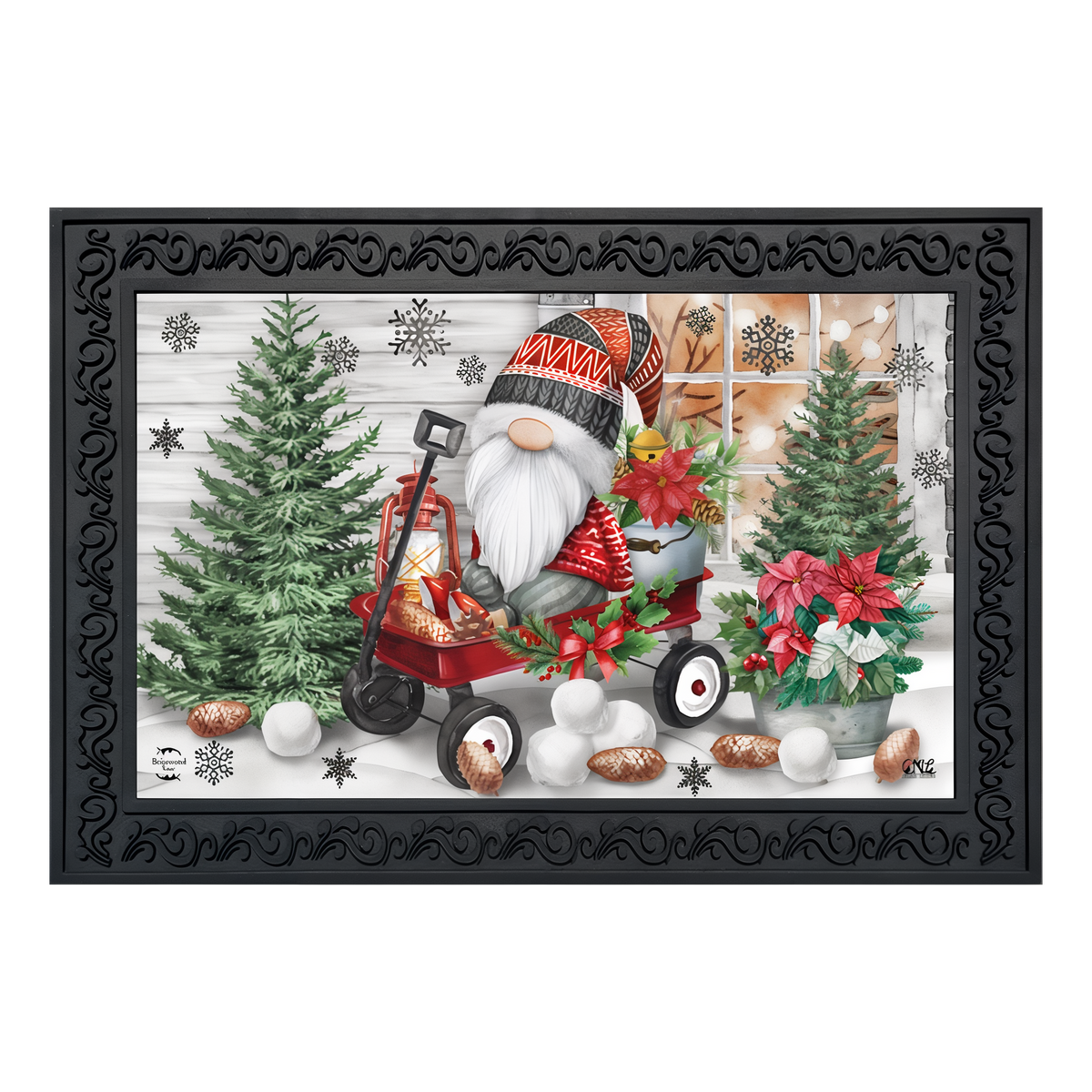 Briarwood Lane Wagon Gnome Doormat -- product view
