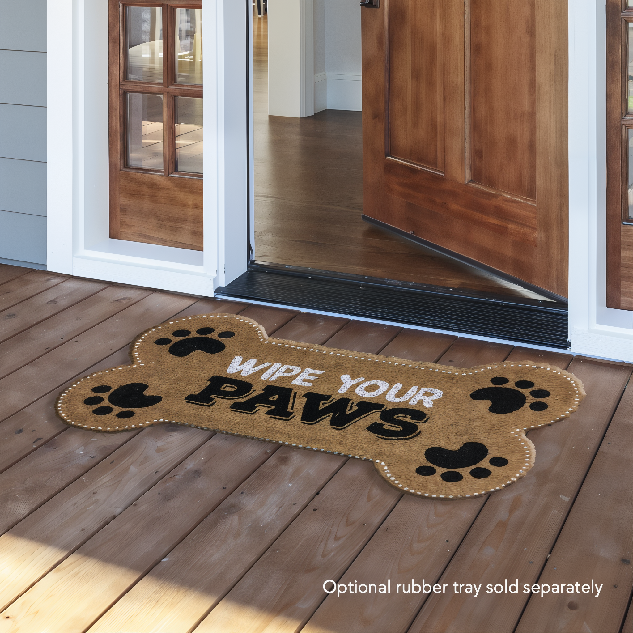 Briarwood Lane Wipe Your Paws Pet Natural Fiber Coir Doormat -- detail view