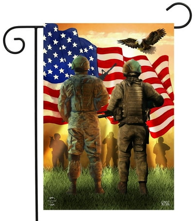 Briarwood Lane American Soldiers Garden Flag