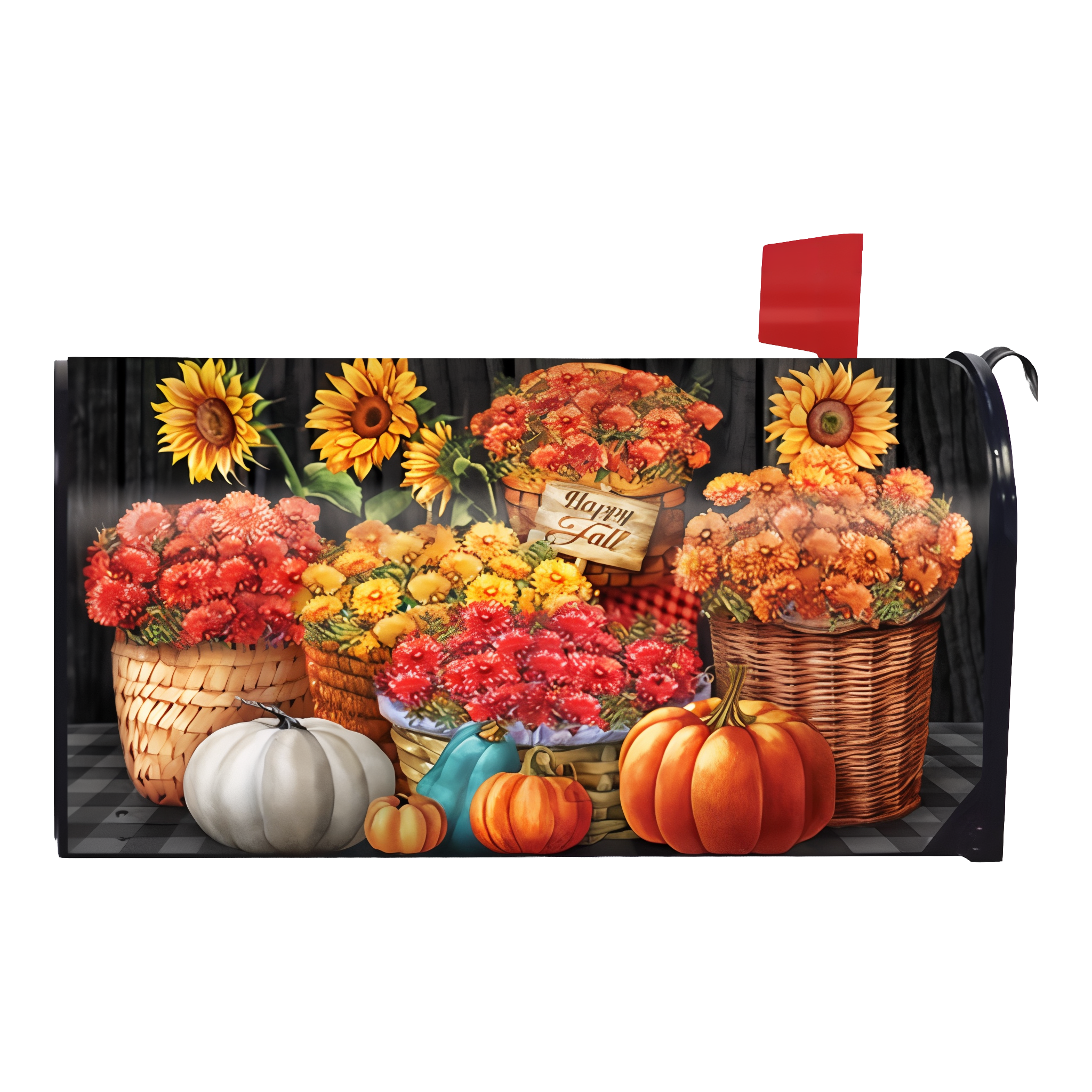 Briarwood Lane Baskets of Mums Mailbox Cover