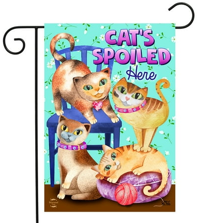 Briarwood Lane Cats Spoiled Here Humor Garden Flag