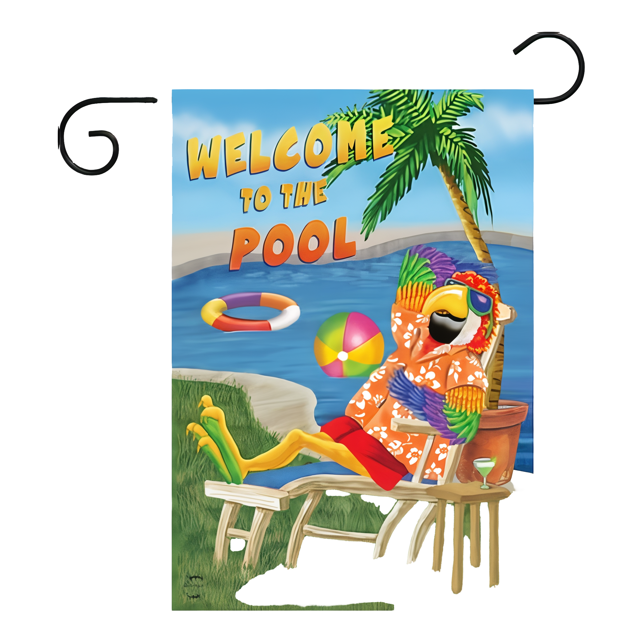 Briarwood Lane Welcome To The Pool Summer Garden Flag
