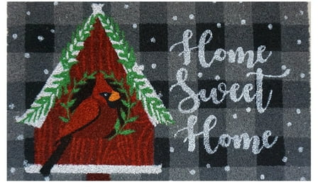 Briarwood Lane Winter Birdhouse Natural Fiber Coir Doormat