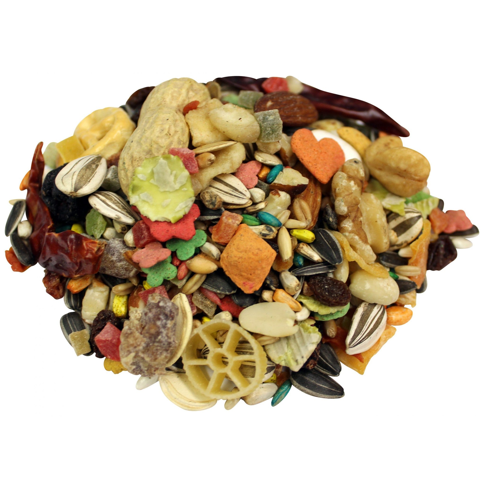Closeup of the Tropical Carnival Gourmet Small Hookbill Food blend