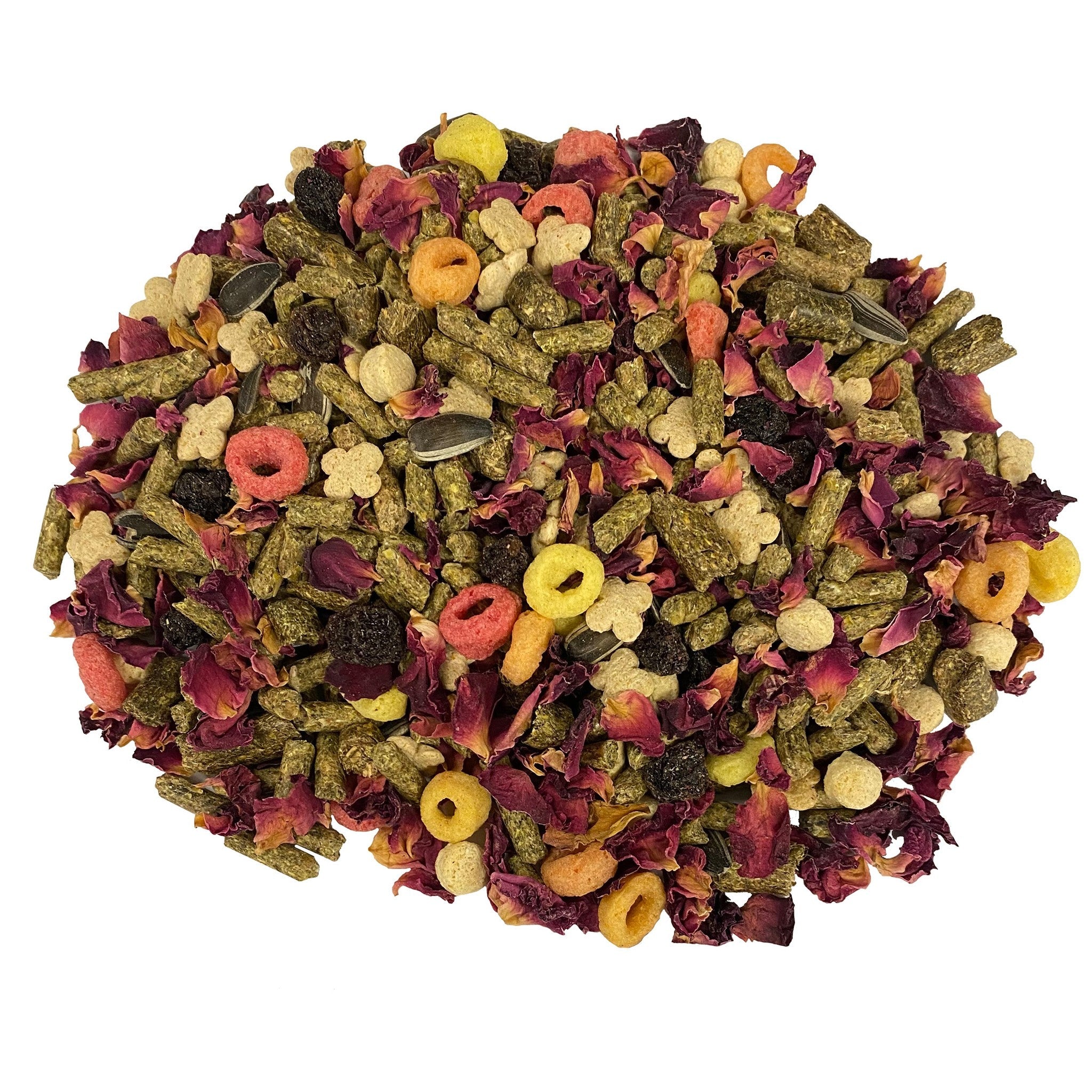 Closeup of the Tropical Carnival Natural Behaviors Chinchilla Fortified Daily Diet blend