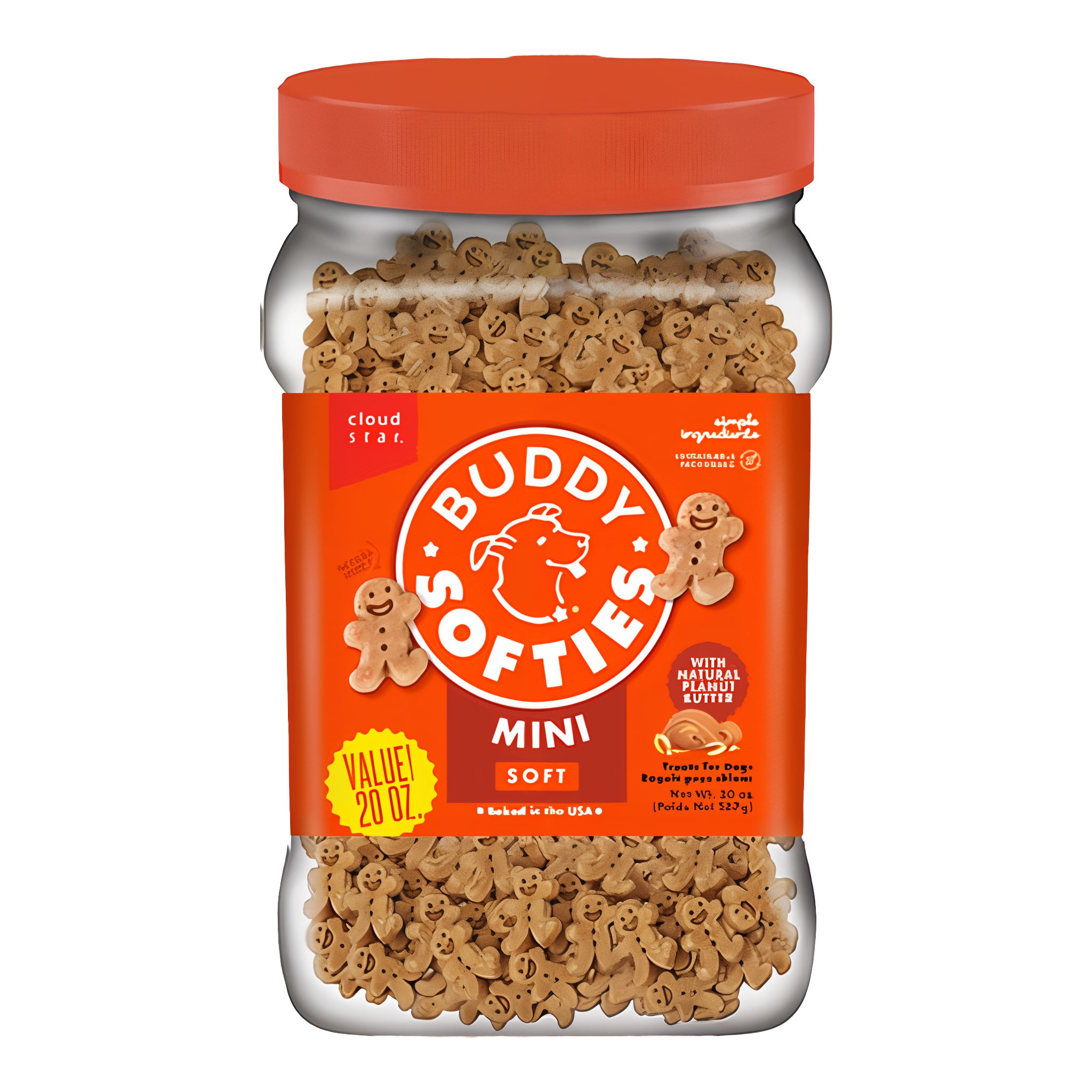 Buddy Biscuits Peanut Butter Flavor Soft and Chewy Dog Treats