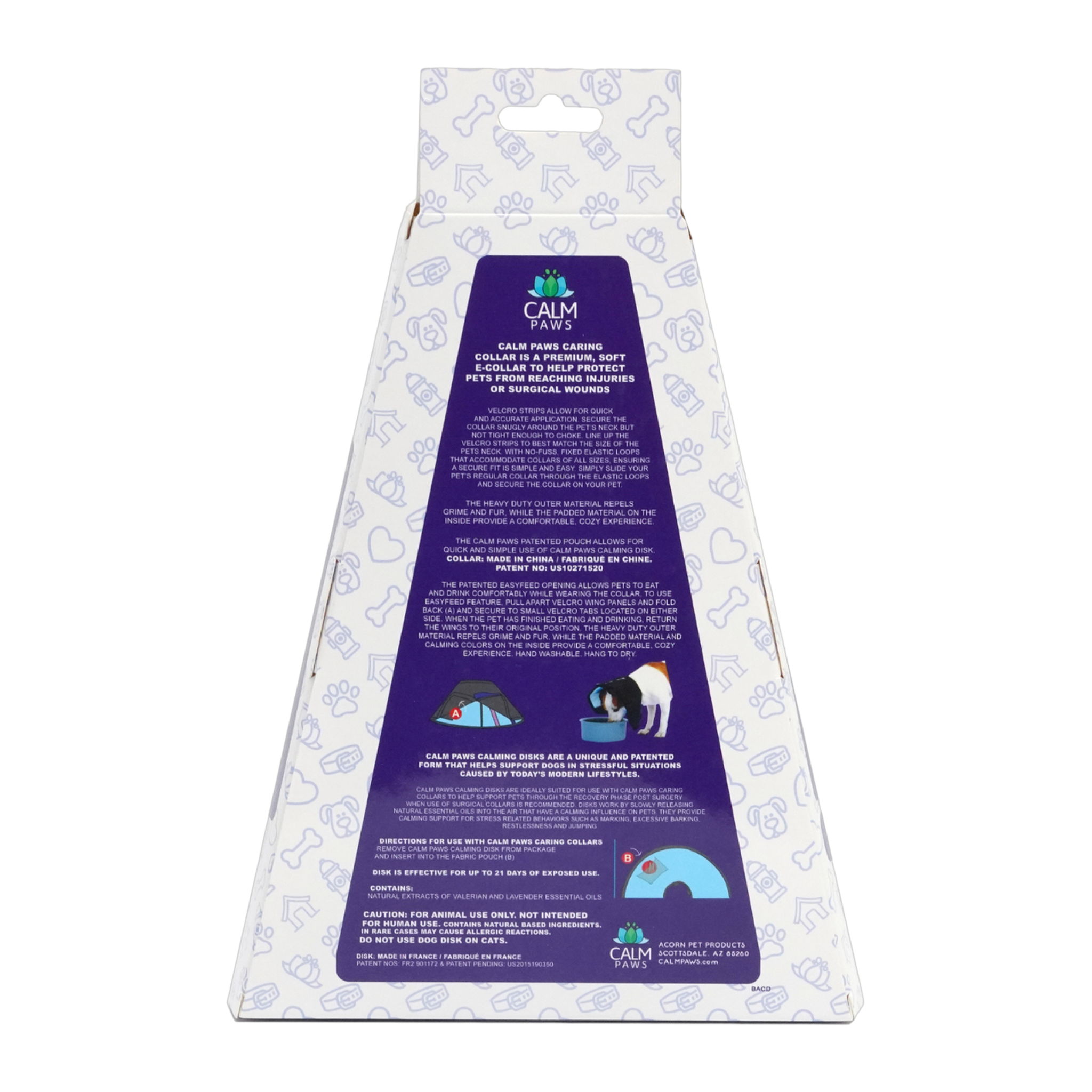 Calm Paws Caring Collar with Calming Disk for Dogs