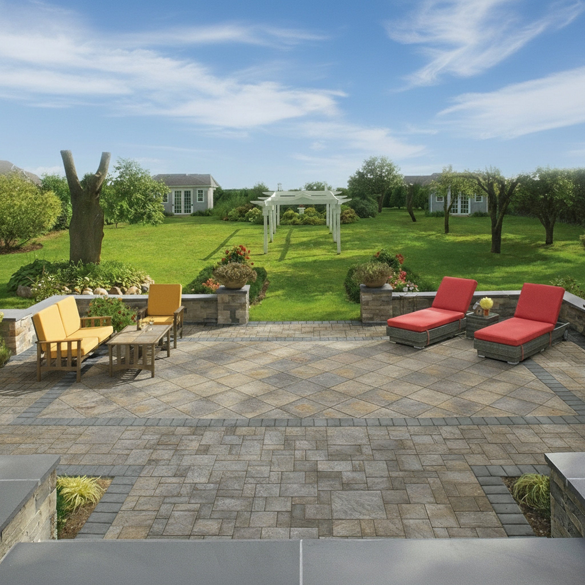 Sherwood Ledgestone 18" x 18" Smooth - Lifestyle 1